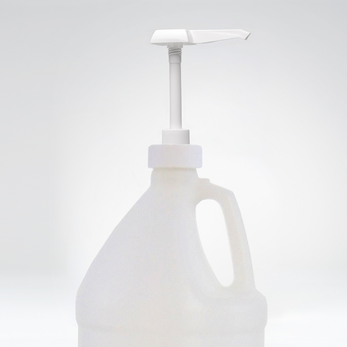 Rustic Strength, Pump that fits 1 gallon Glass or Plastic Jug. White, Pictured on a Plastic Jug