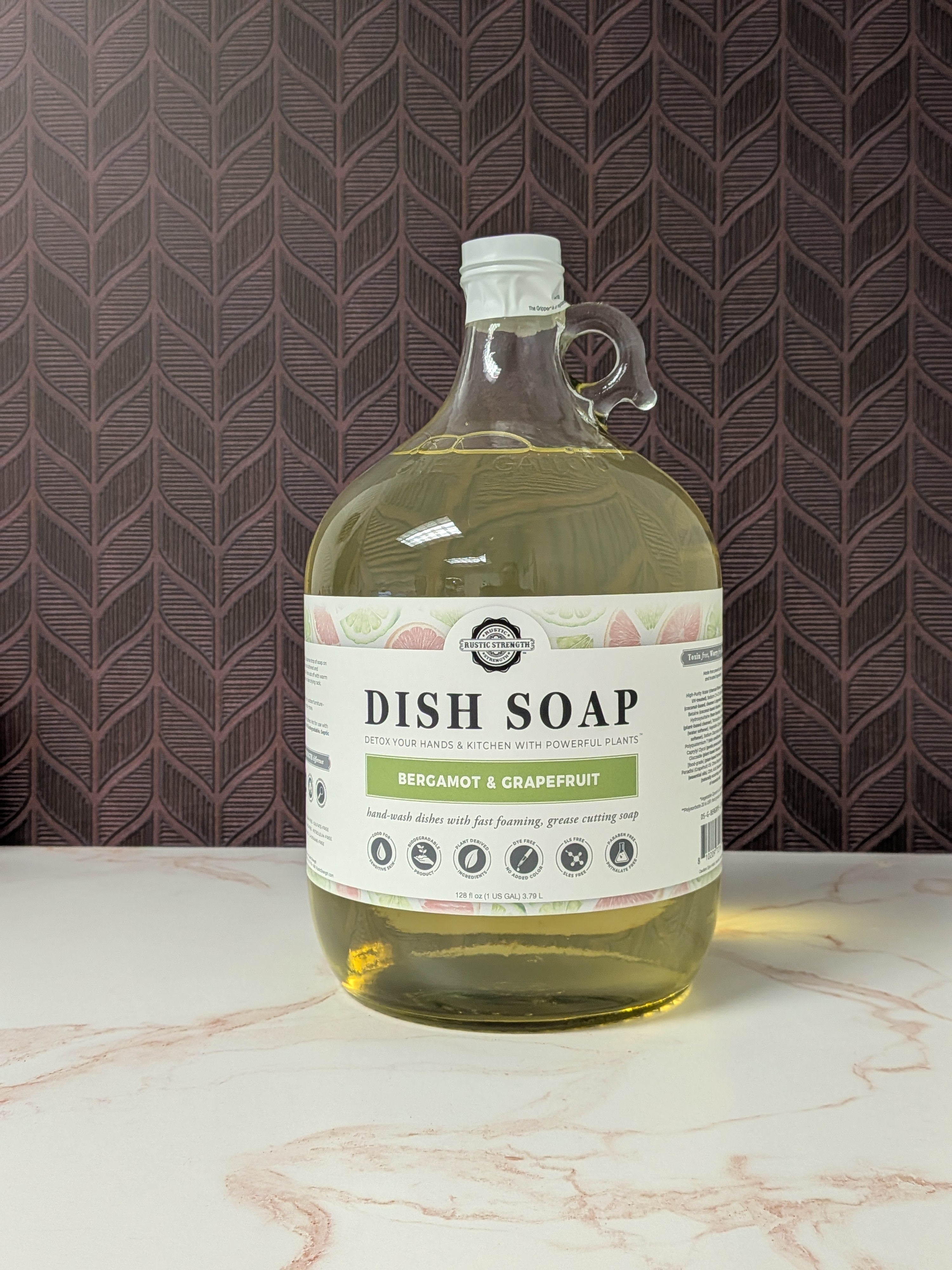 CLEARANCE | Dish Soap | Bergamot & Grapefruit  double-scented ( 1 Gallon Glass )