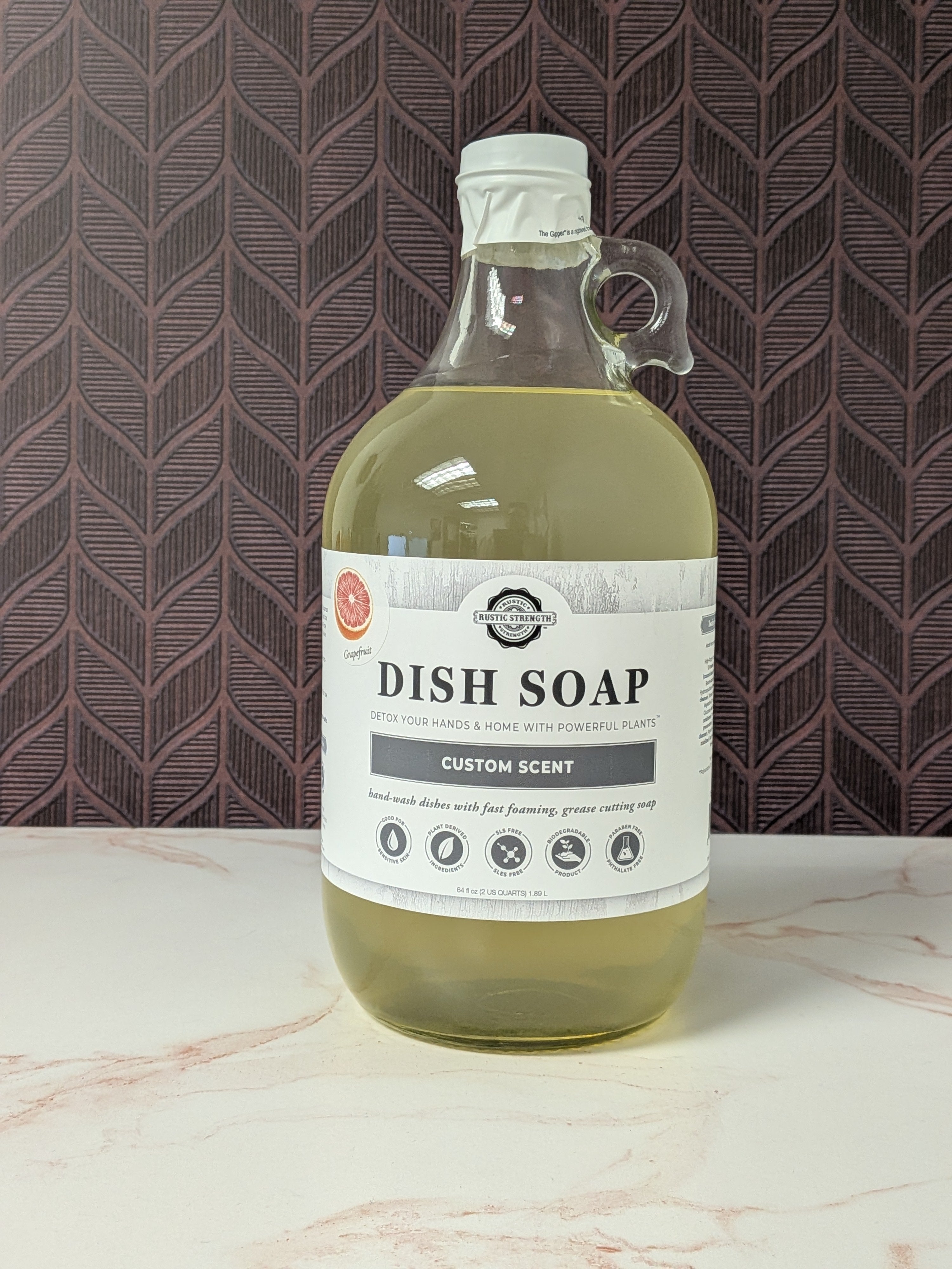 CLEARANCE | Dish Soap | Grapefruit ( Half Gallon Glass )
