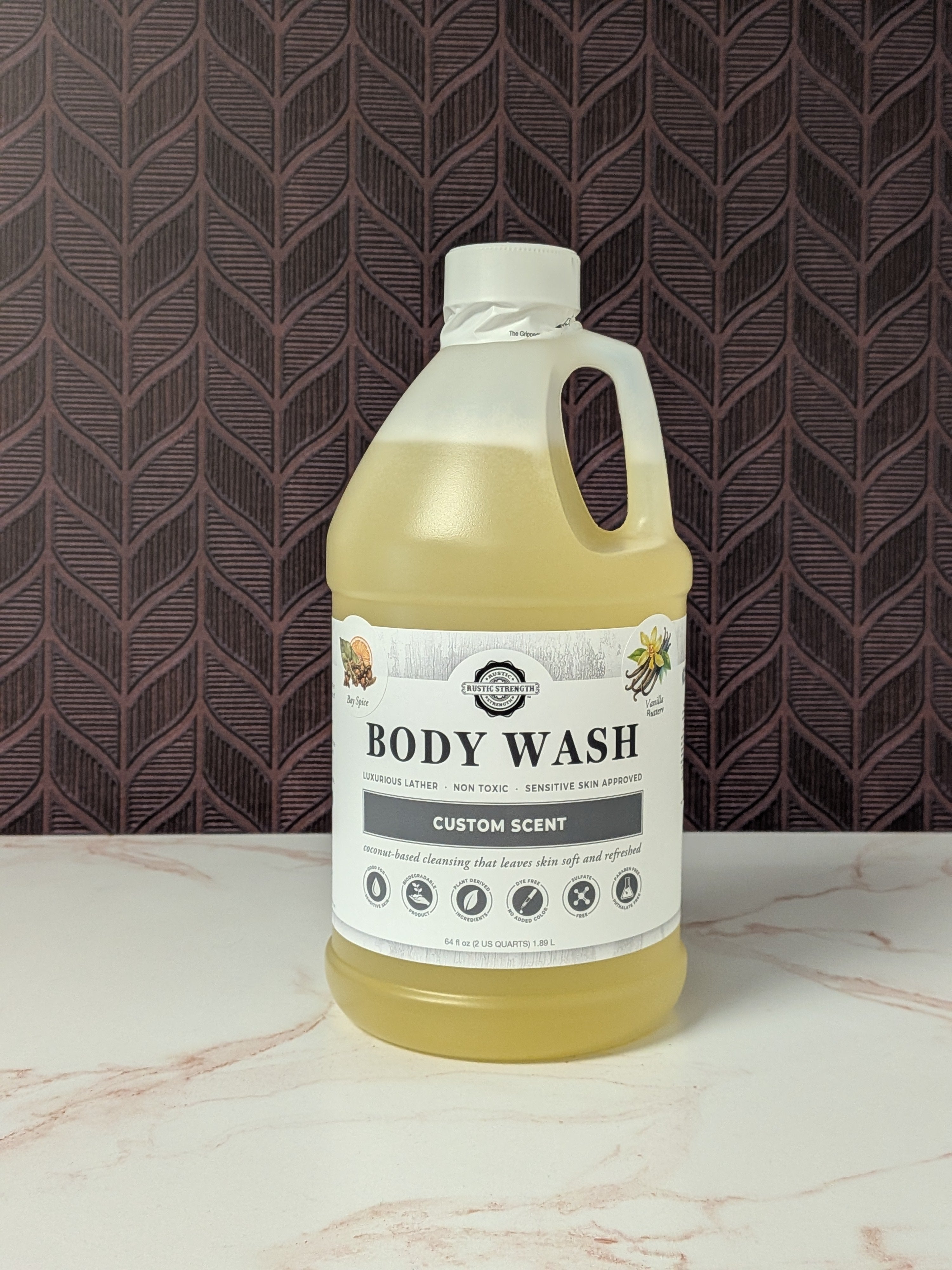 CLEARANCE | Body Wash | Bay Spice & Buttery Vanilla ( Half Gallon )