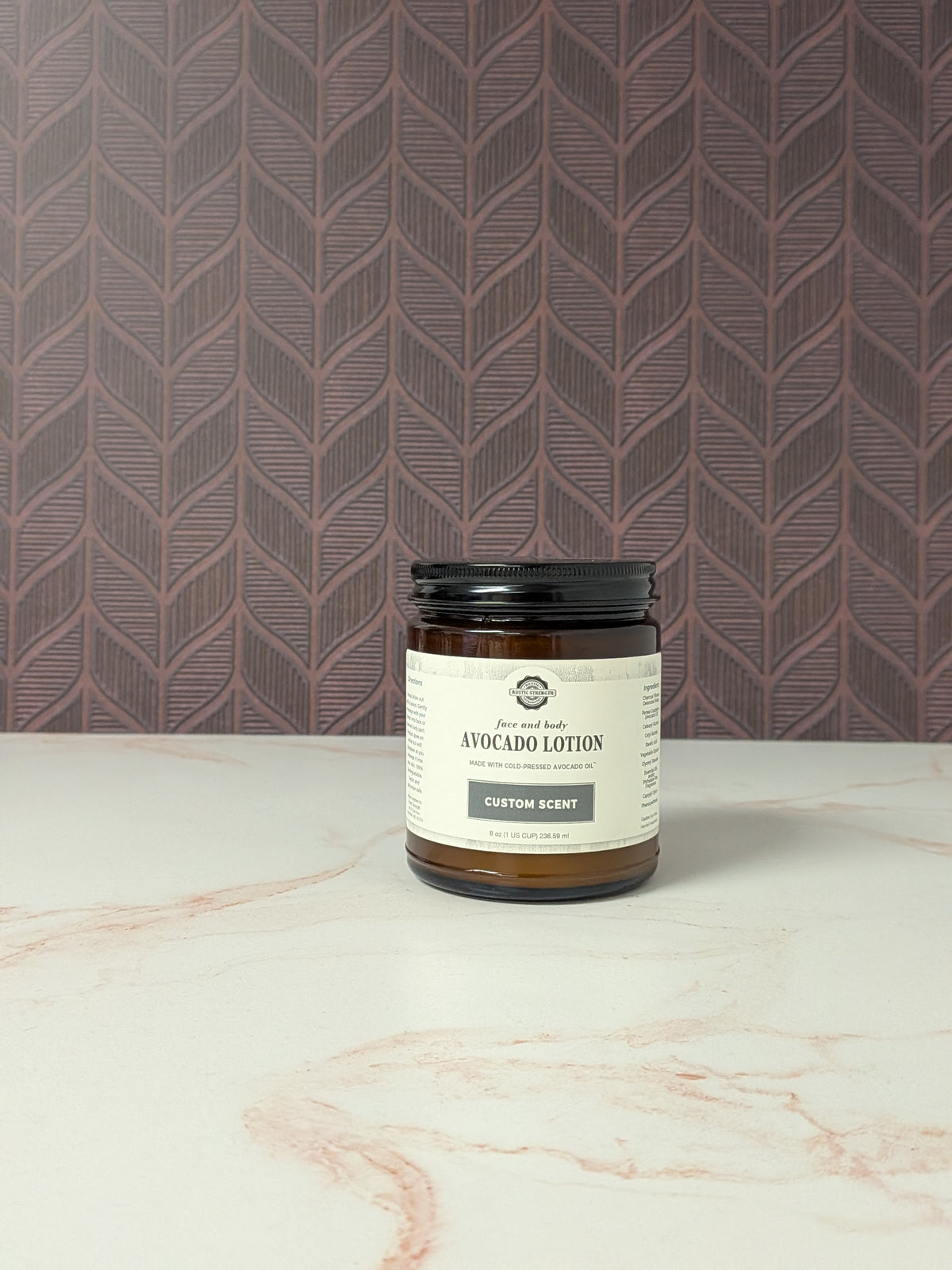 CLEARANCE | Lotion | Patchouli & Vanilla Bourbon ( 8 oz Glass )