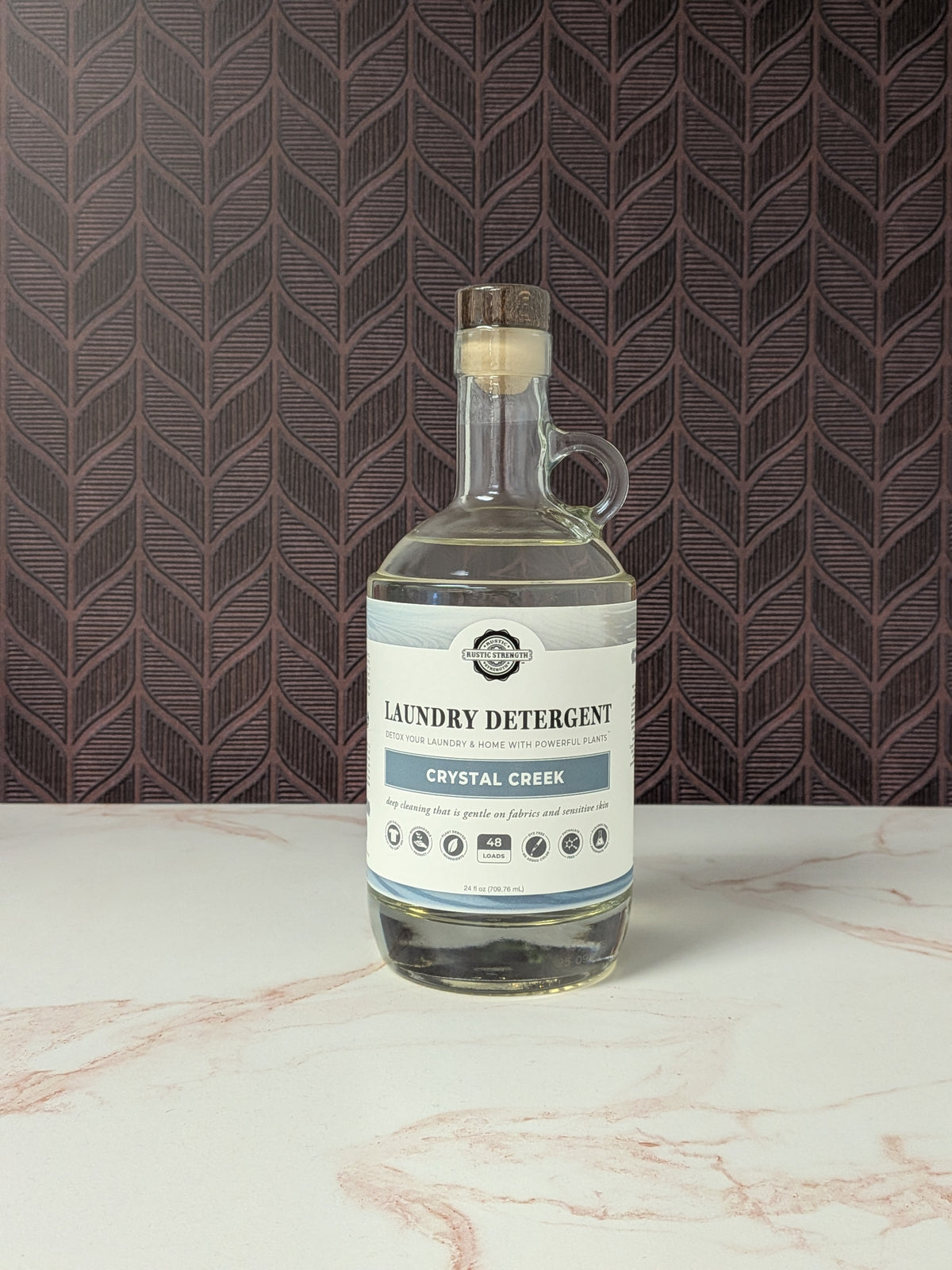 Rustic Strength, Clearance, Laundry Detergent, 24oz, Glass, Crystal Creek