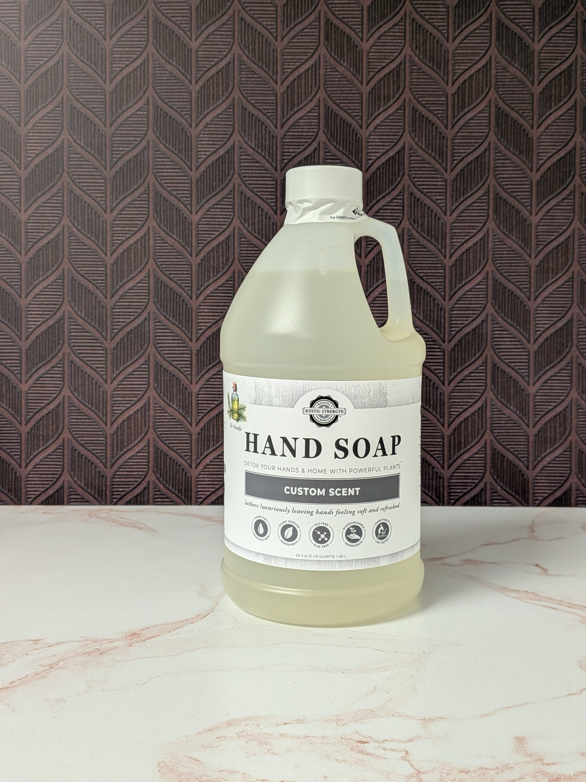 Rustic Strength, Clearance, Hand Soap, Half Gallon, Plastic Jug, Fir Needle