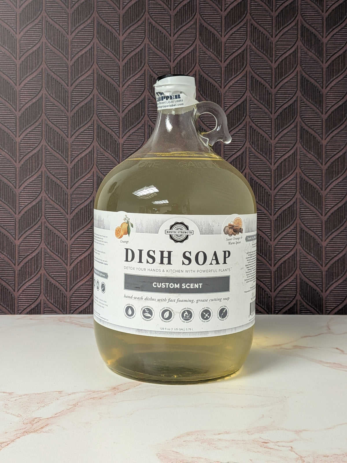 CLEARANCE | Dish Soap | Orange & Sweet Orange Warm Spices ( 1 Gallon Glass )