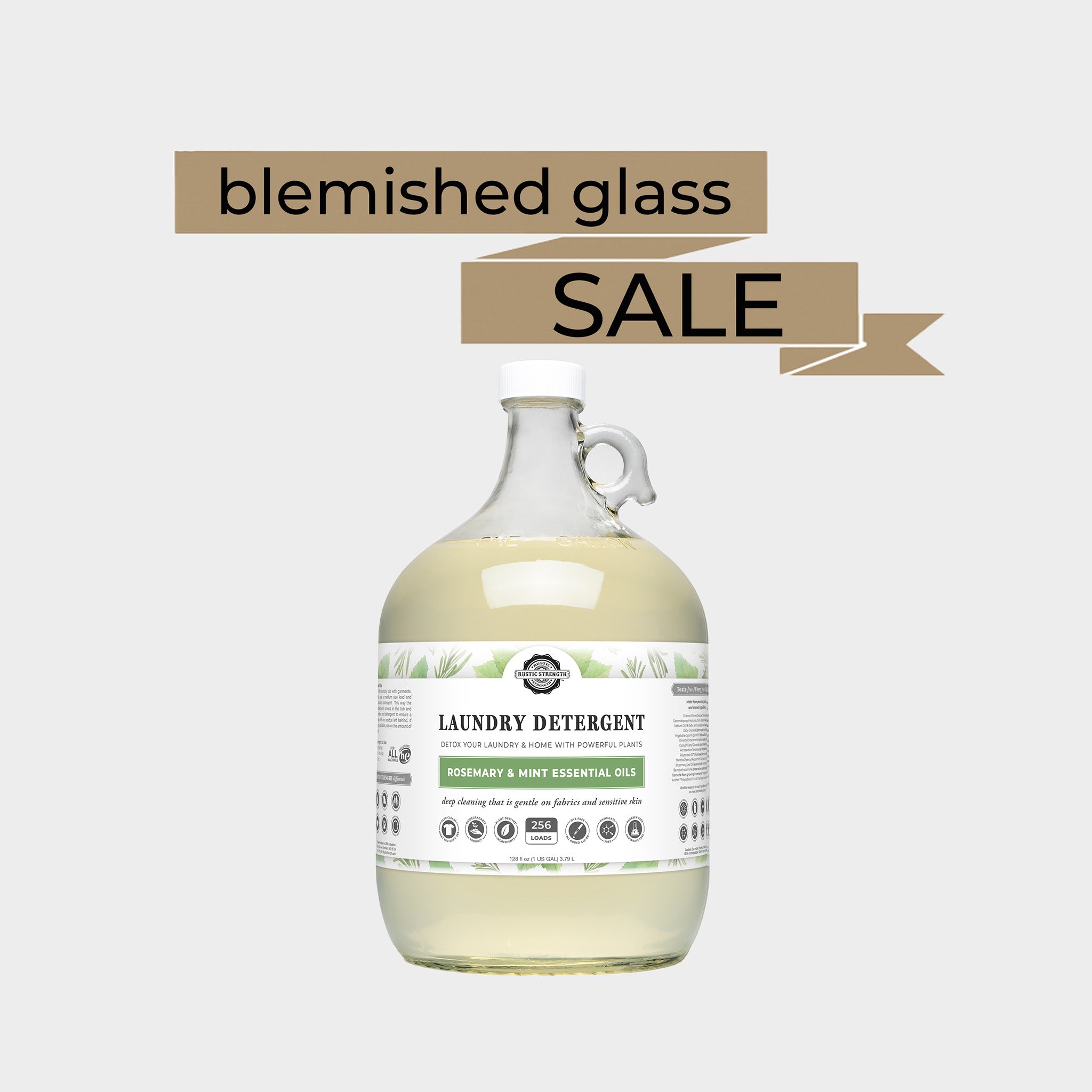 BLEMISHED GLASS | Laundry Detergent | Rosemary & Mint ( 1 Gallon Glass )