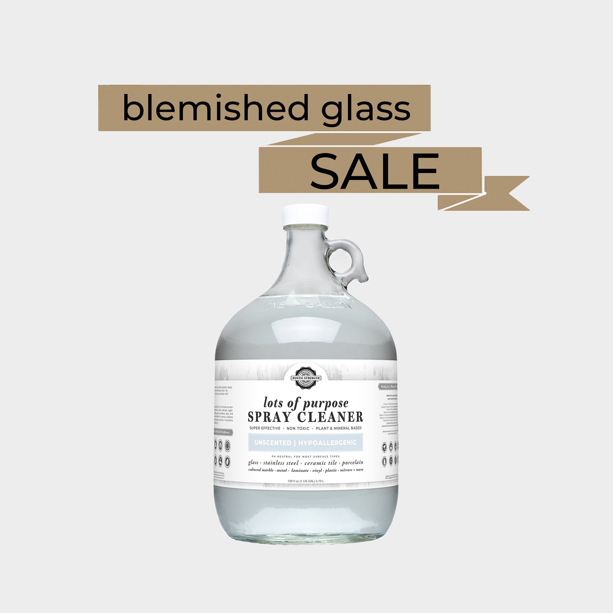 BLEMISHED GLASS | Lots of Purpose Cleaner | Unscented ( 1 Gallon Glass )
