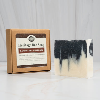 Candy Cane Charcoal | Heritage Bar Soap