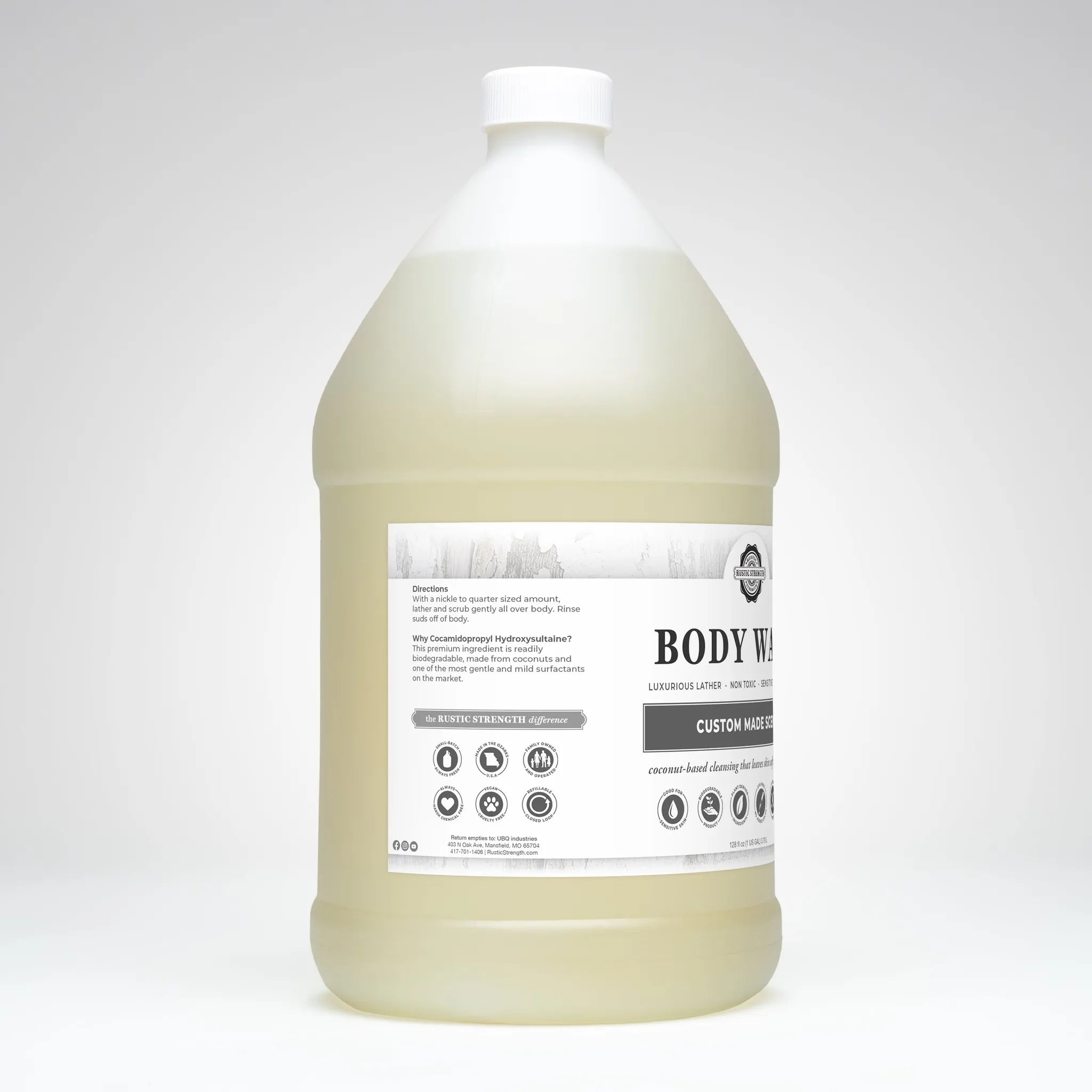 Moisturizing Body Wash | Custom Made Scent - Rustic Strength