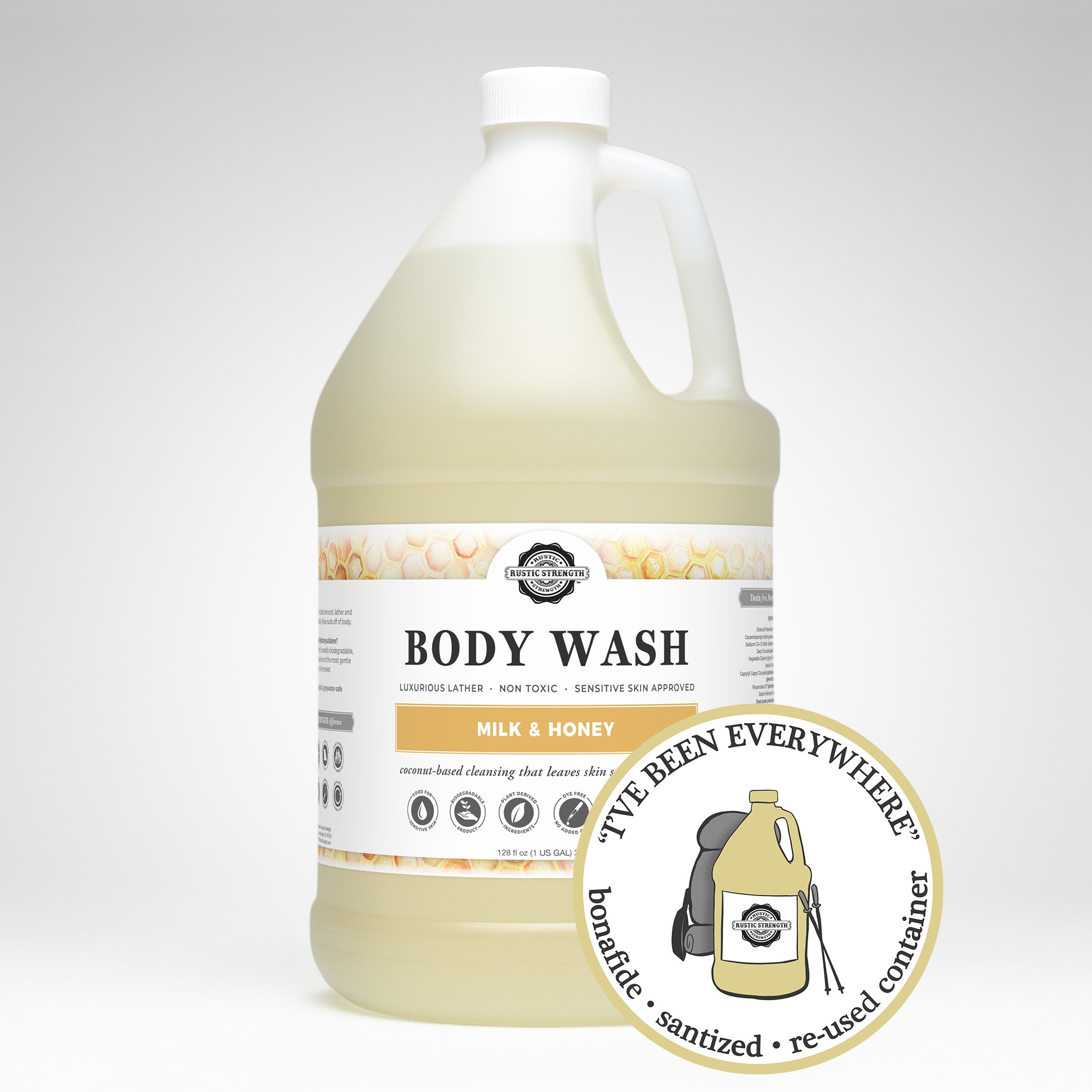 SANITIZED & REFILLED | Body Wash  | Milk & Honey | Gallon
