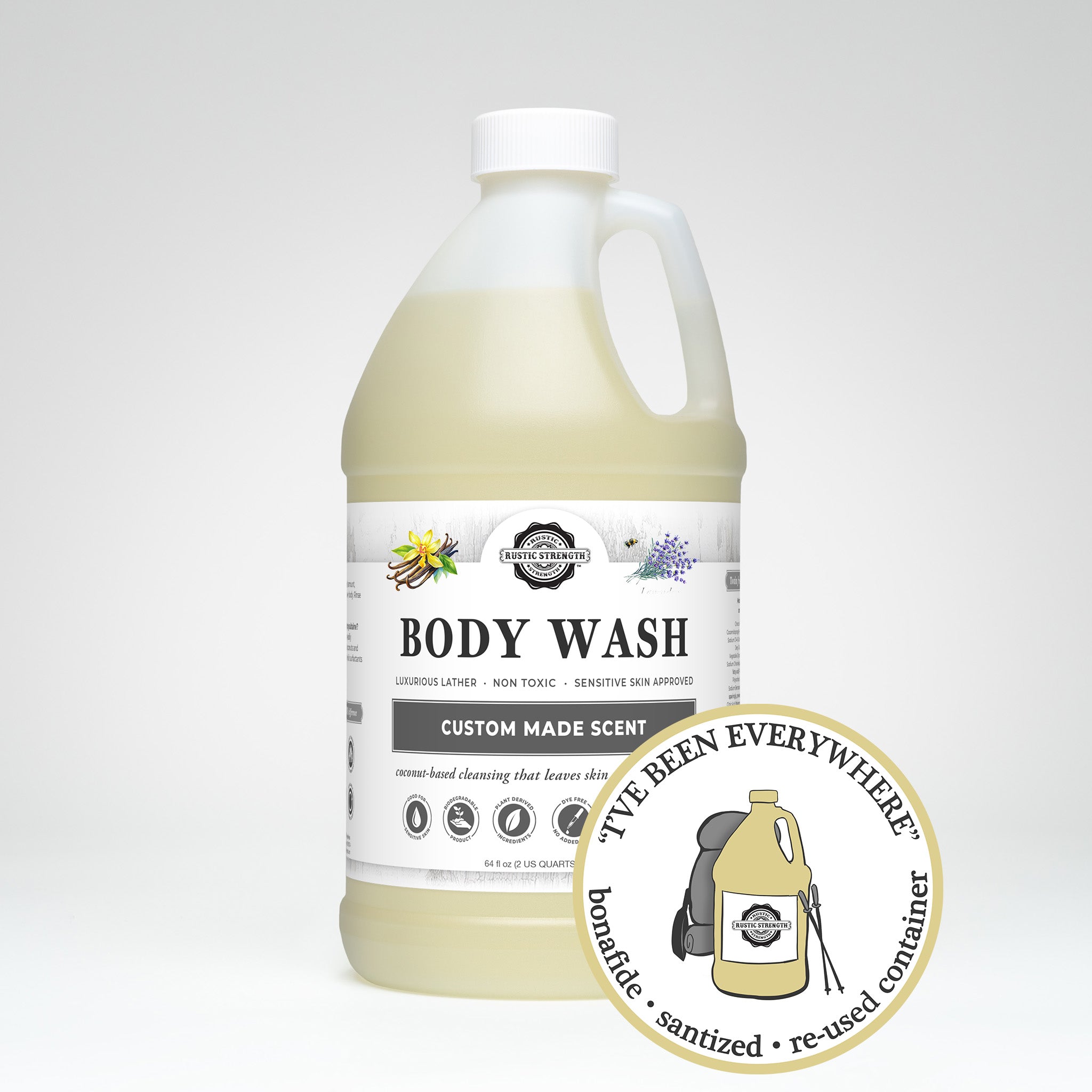 SANITIZED & REFILLED | Body Wash  | Lavender & Buttery Vanilla | Half Gallon