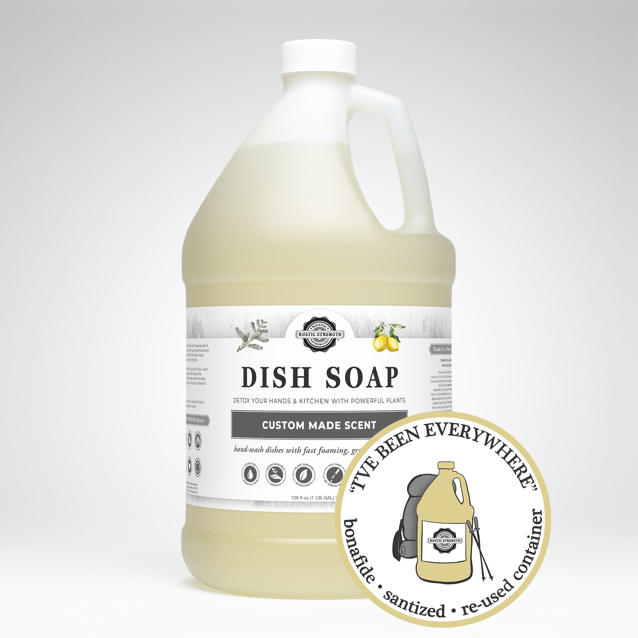 SANITIZED & REFILLED | Dish Soap | Cypress & Lemon | Gallon