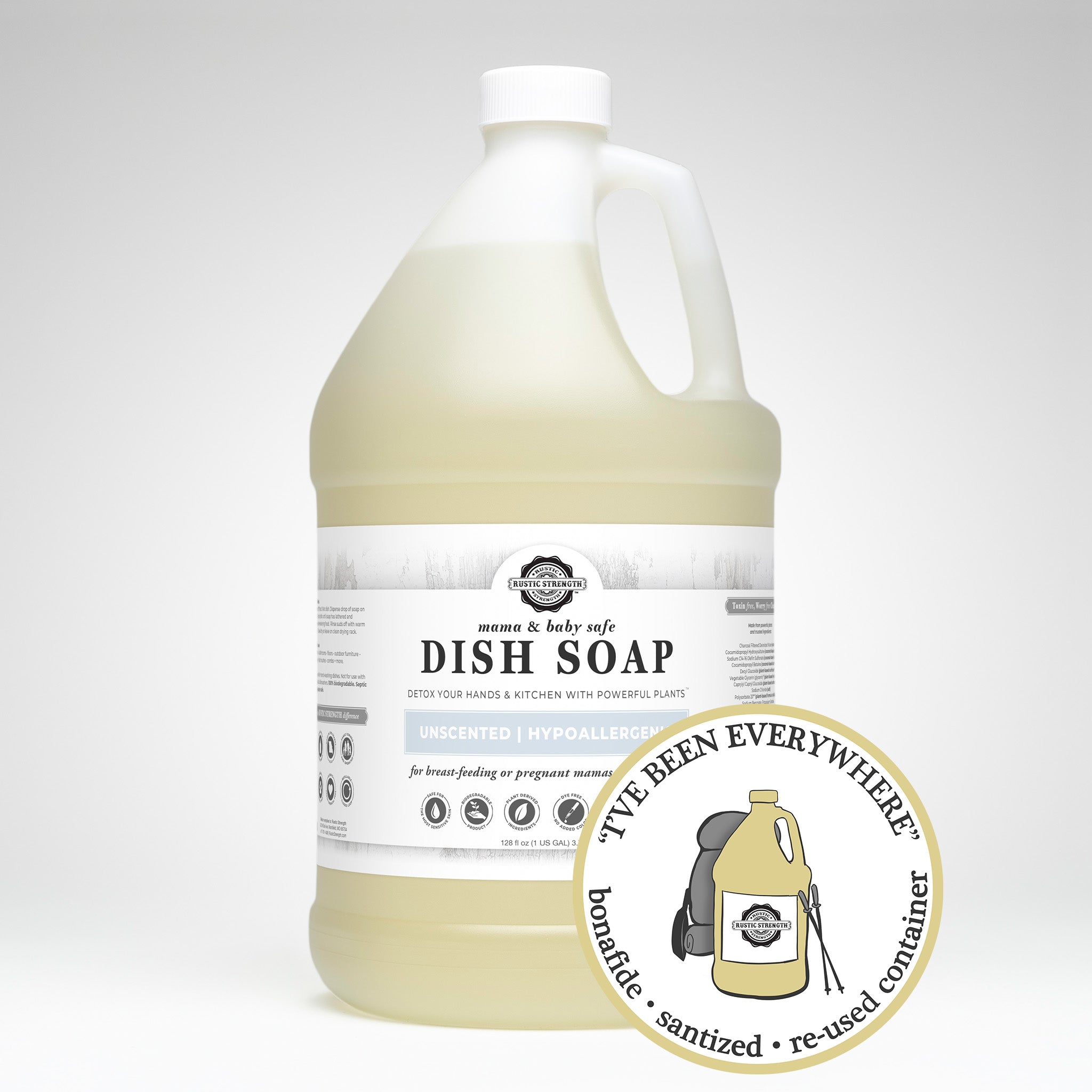 SANITIZED & REFILLED | Dish Soap | Mama & Baby Safe | Gallon
