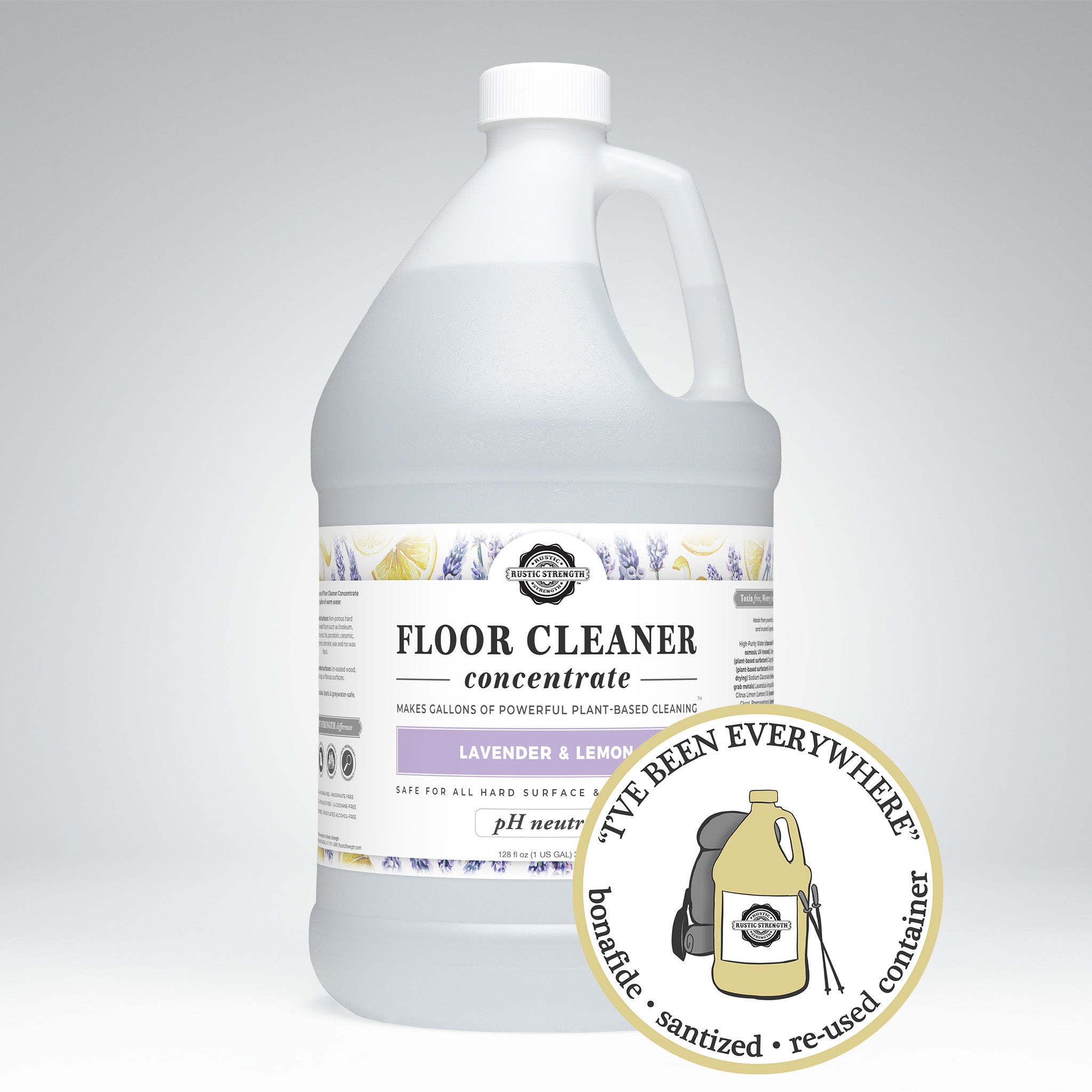SANITIZED & REFILLED | Floor Cleaner Concentrate | Lavender & Lemon | Gallon