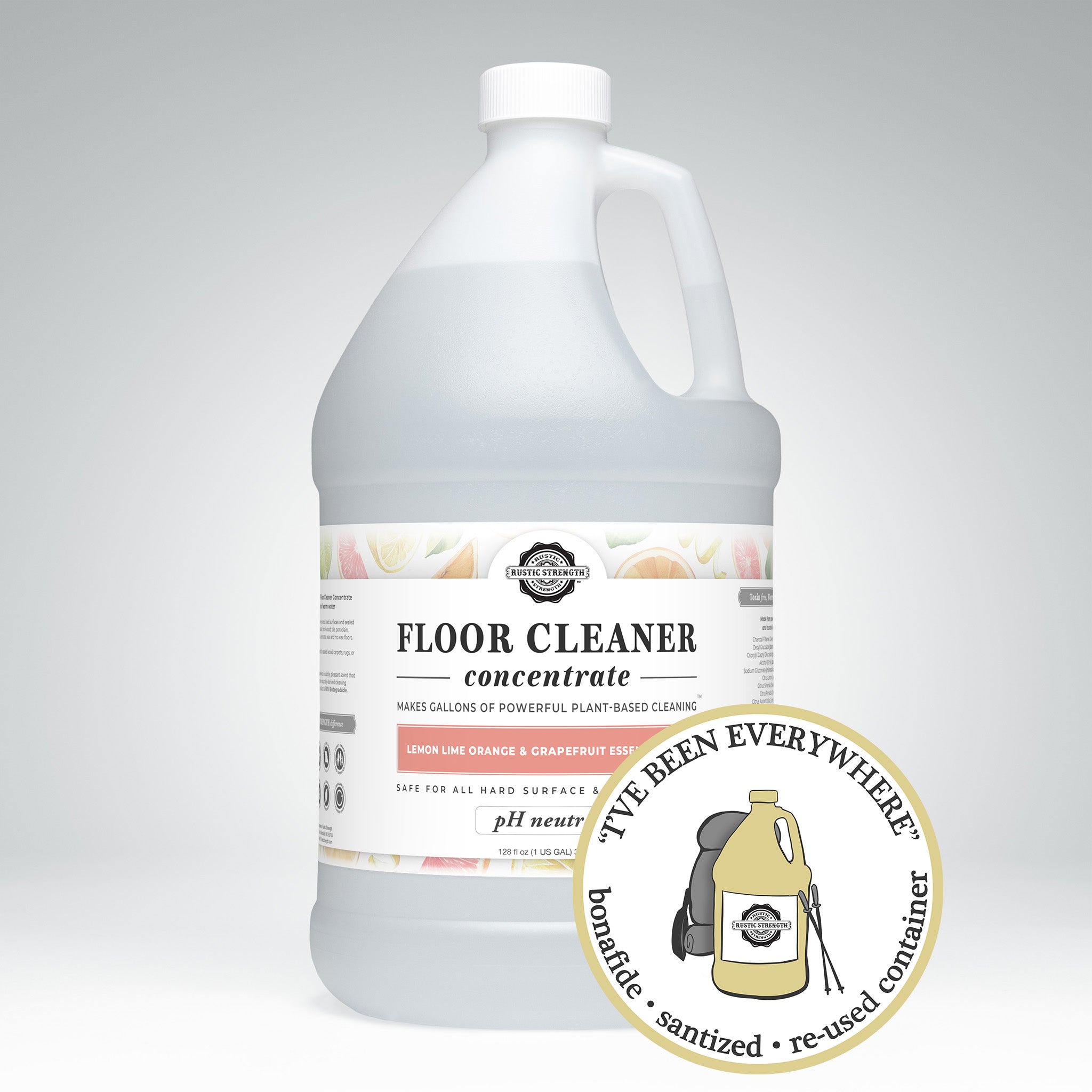 SANITIZED & REFILLED | Floor Cleaner Concentrate | Sunburst Citrus (Lemon, Lime, Orange, Grapefruit) | Gallon