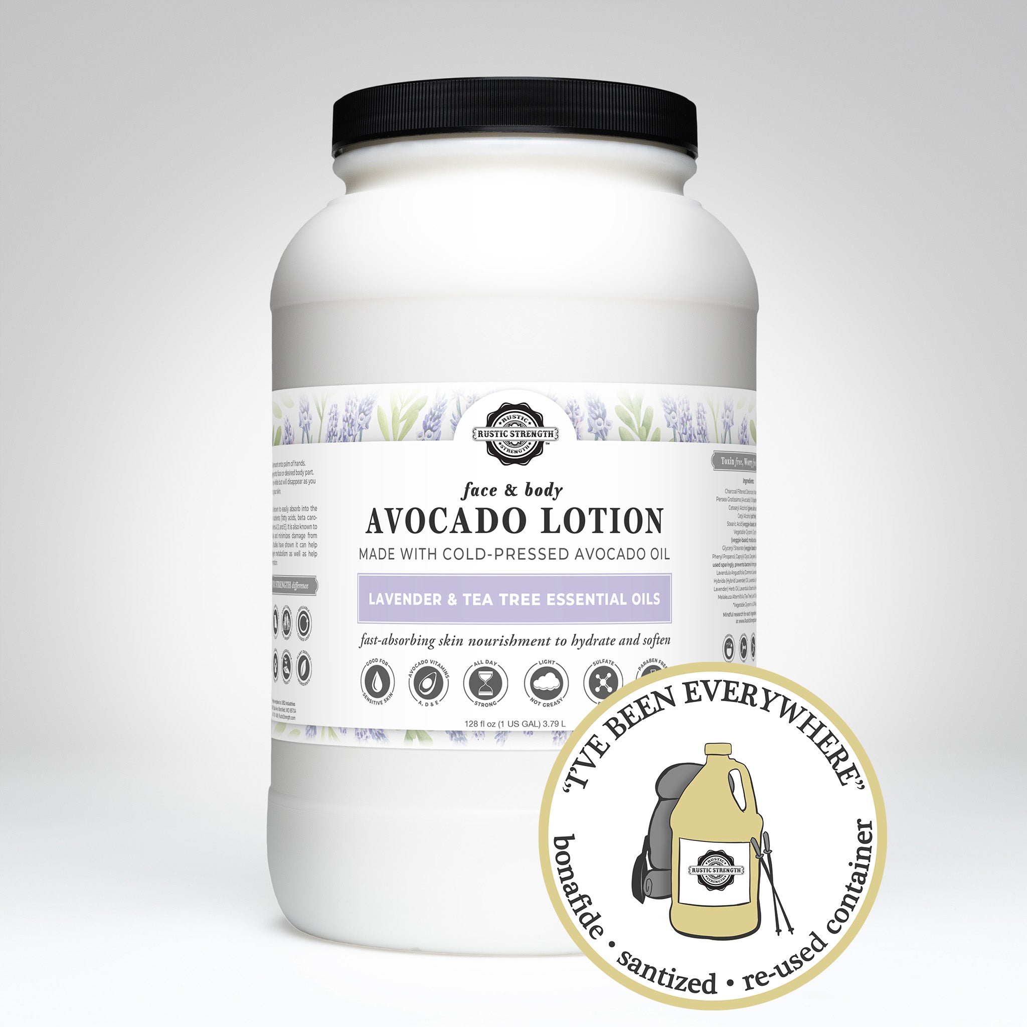 SANITIZED & REFILLED | Avocado Lotion | Lavender & Tea Tree | 1 Gallon