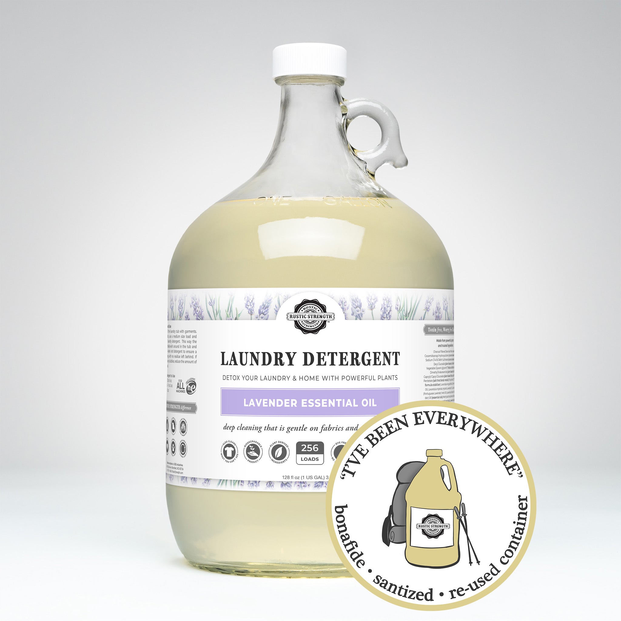 SANITIZED & REFILLED | Laundry Detergent | Lavender | Glass Gallon