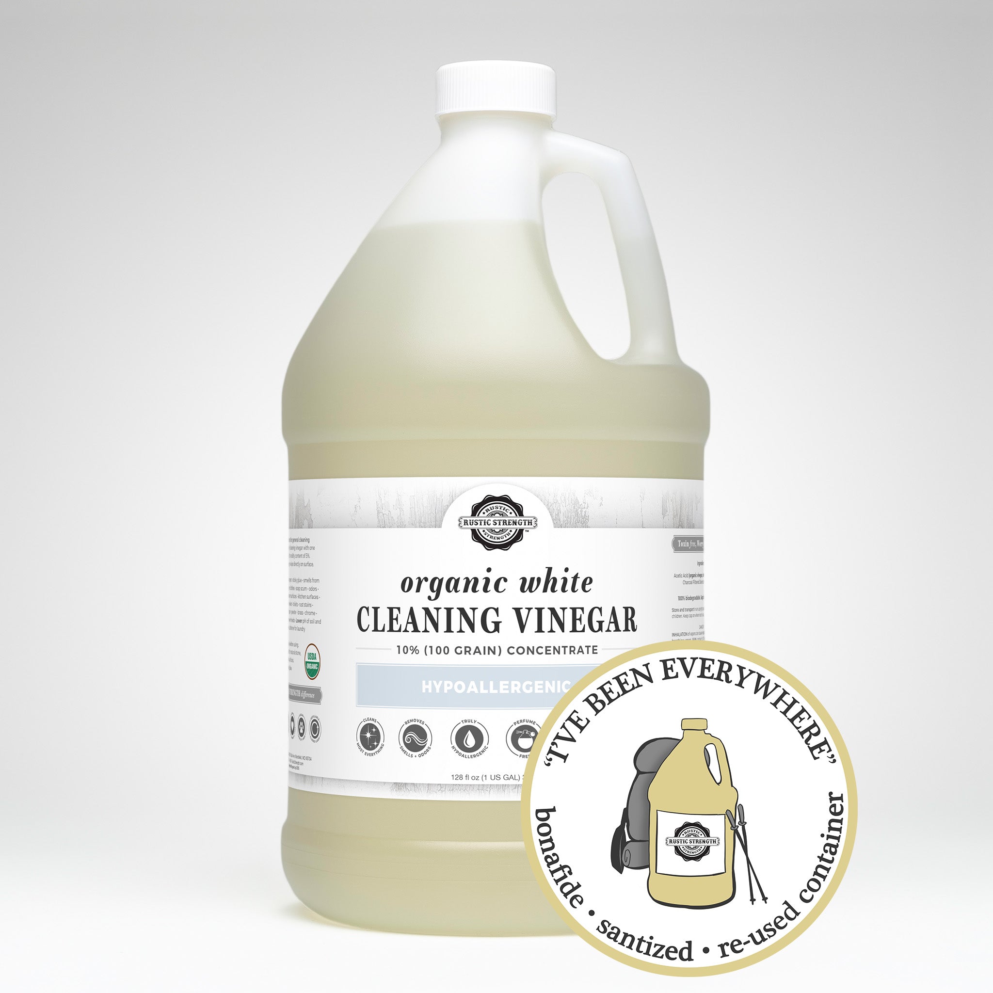 SANITIZED & REFILLED | Cleaning Vinegar 100 grain (10%) | Gallon