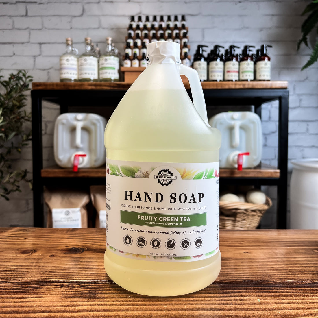 CLEARANCE Hand Soap Fruity Green Tea ( 1 Gallon ) Rustic Strength