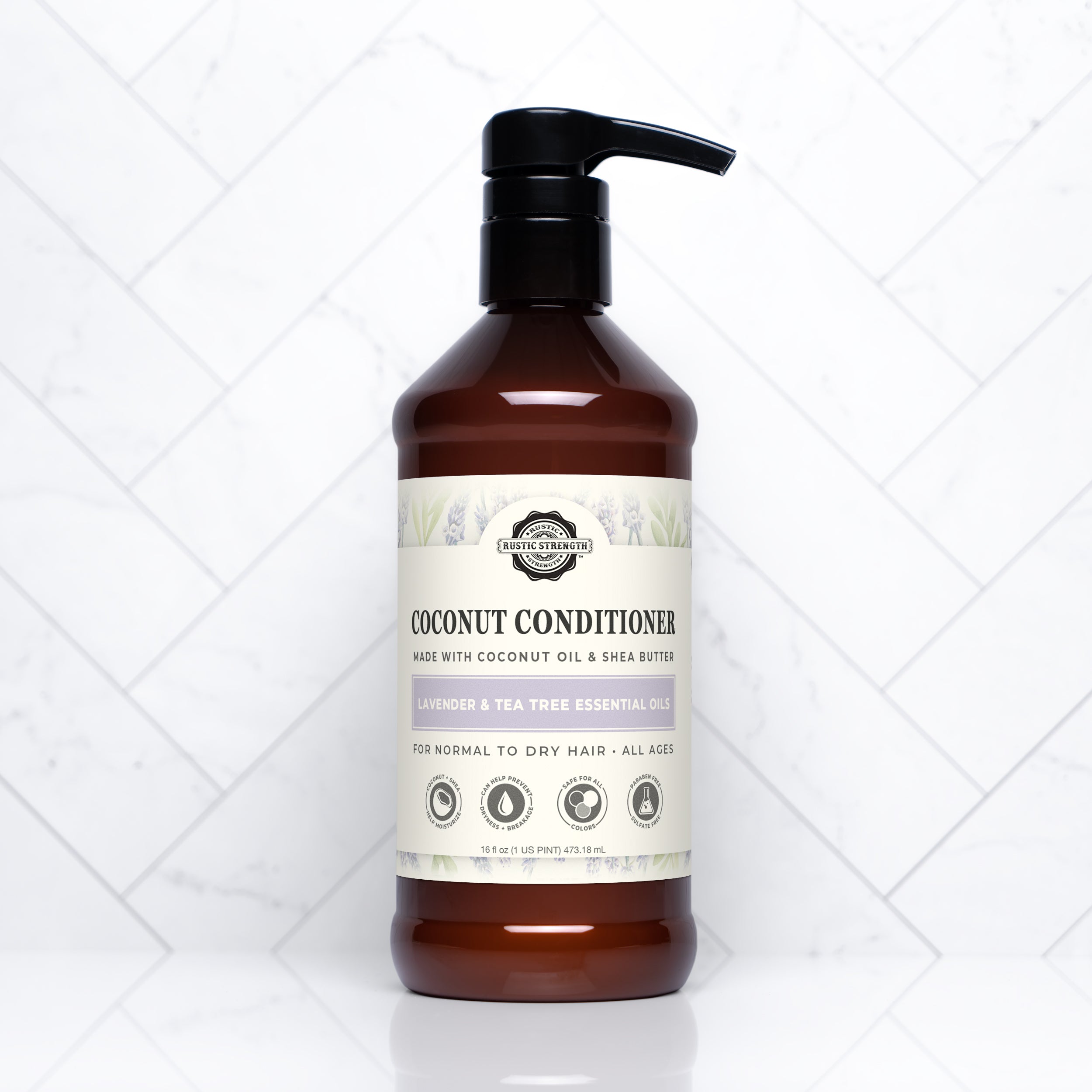 tea tree lavender conditioner Rustic Strength Coconut Conditioner Lavender Tea Tree 16 oz Plastic