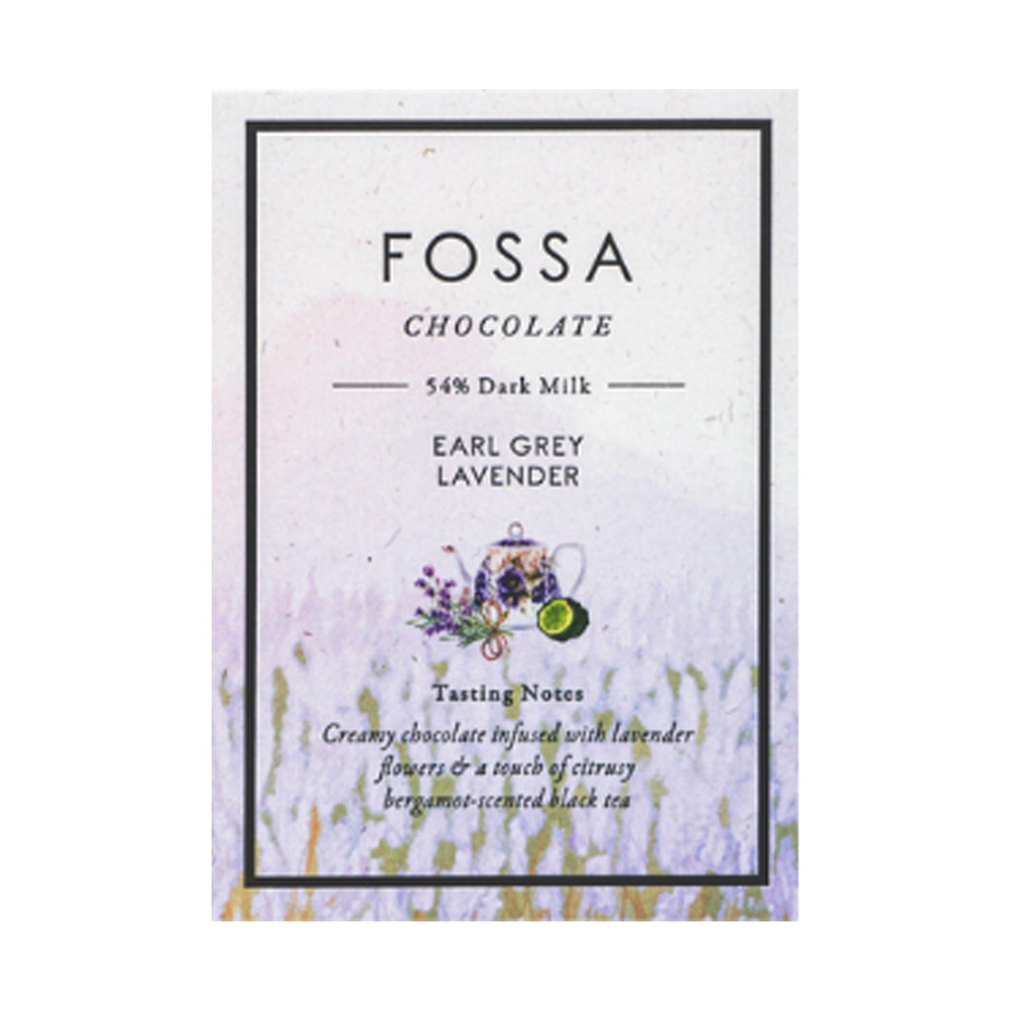 Dark Milk Chocolate | Fossa | Earl Grey Lavender 54%