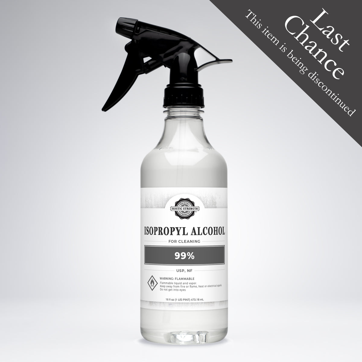 CLEARANCE | Isopropyl Alcohol | 16 oz Spray Bottle | Final Stock