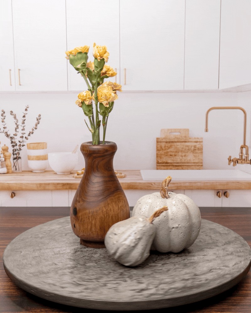 Concrete Lazy Susan | Charcoal | 15" diameter