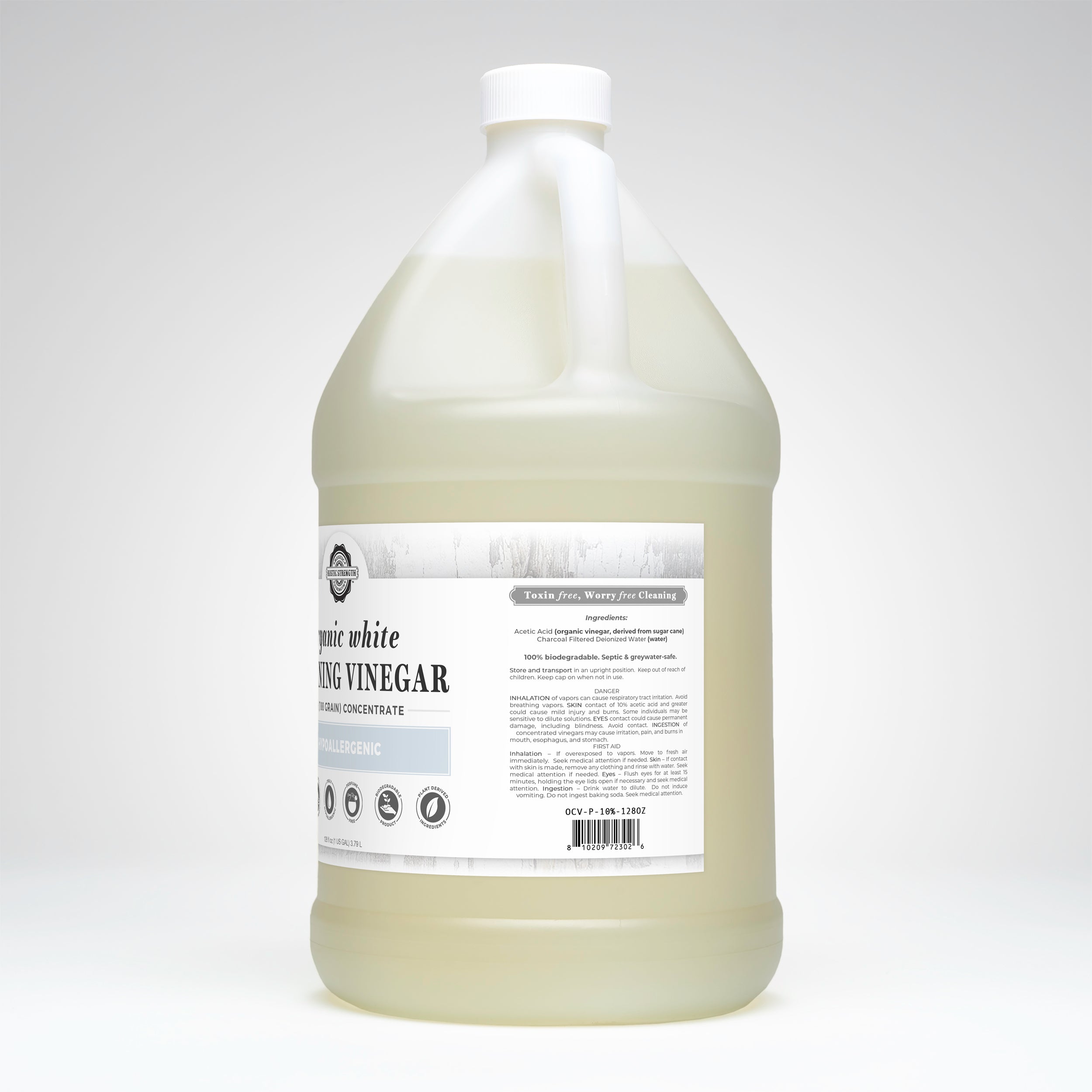Organic White Cleaning Vinegar Concentrate | 10% (100 grain)