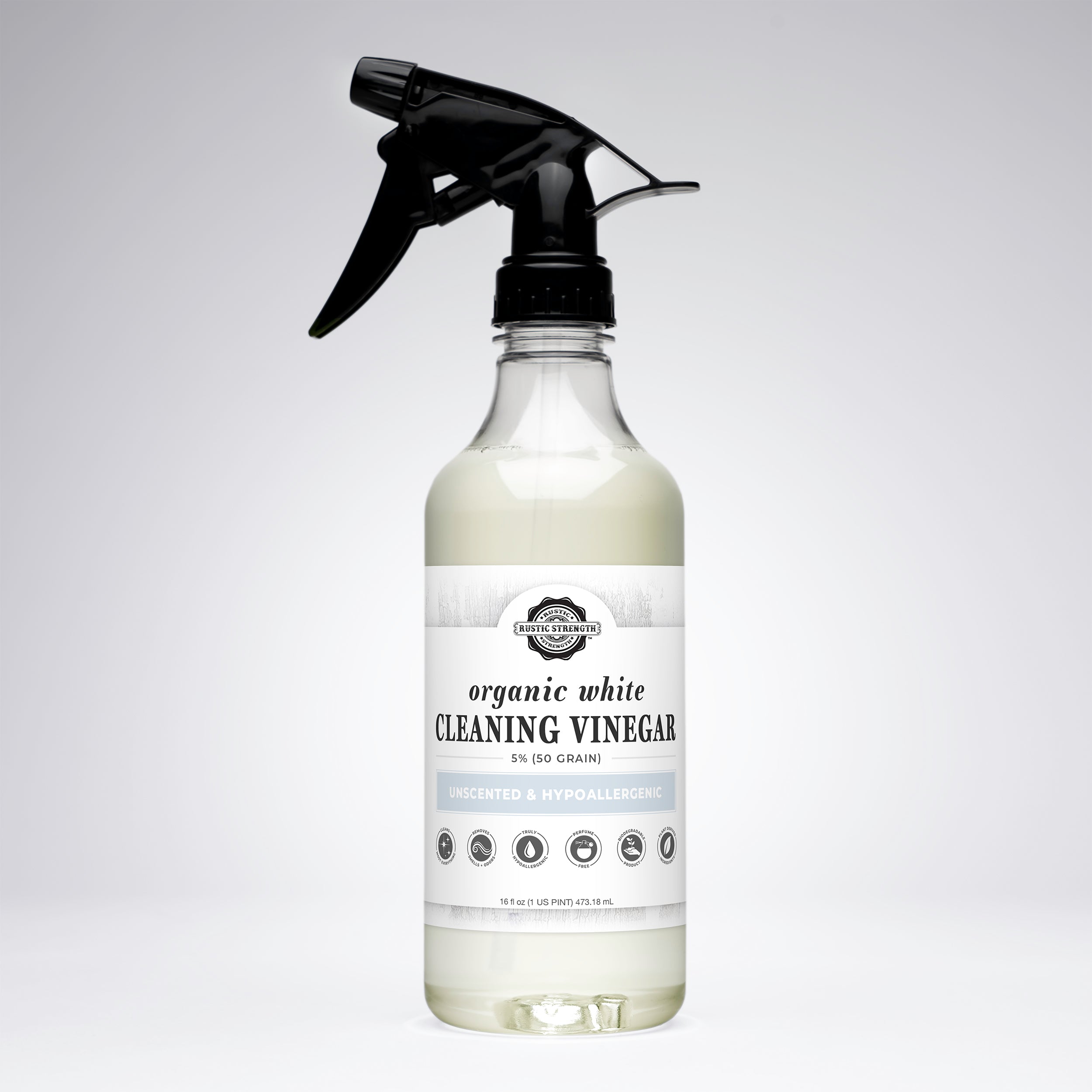 white vinegar garden spray Rustic Strength Organic White Cleaning Vinegar 5% (50 grain) Gallon Glass