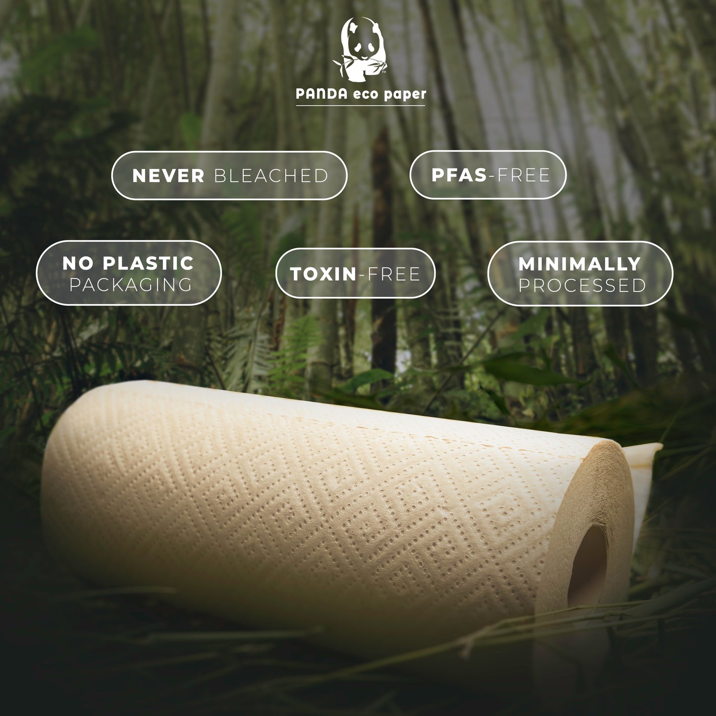 Panda Eco Paper  Bamboo Paper Towels – Rustic Strength