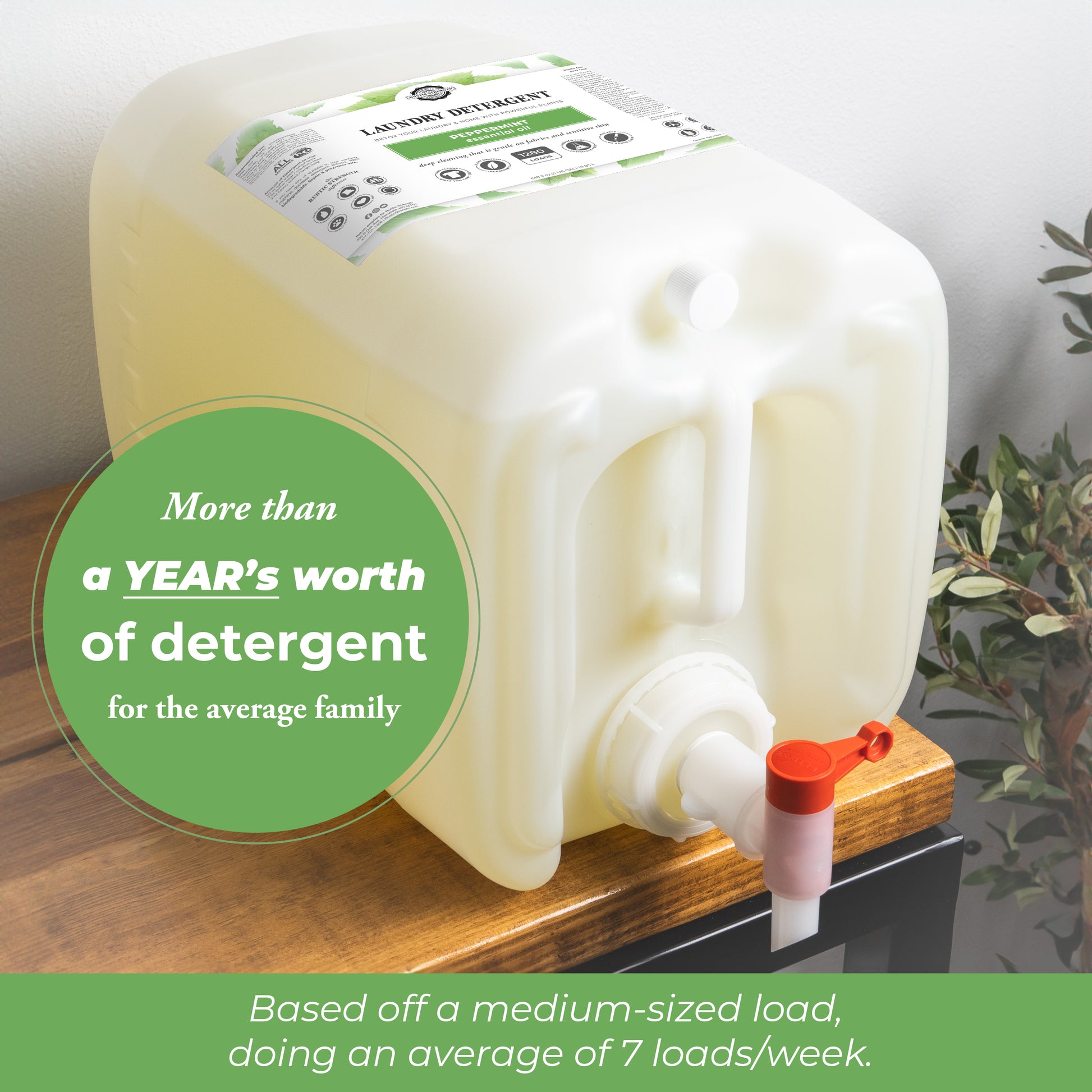Green Liquid Laundry Detergent - 5 Gallon Bucket