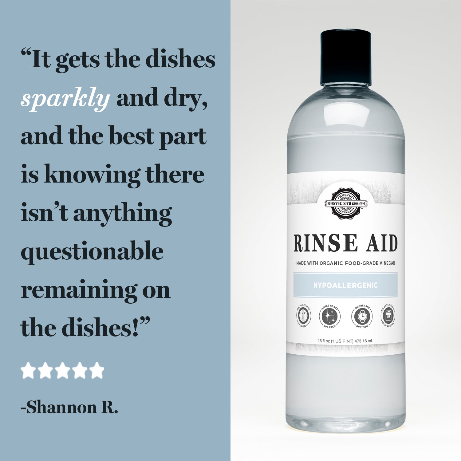 Rinse Aid for Automatic Dishwashers | Unscented