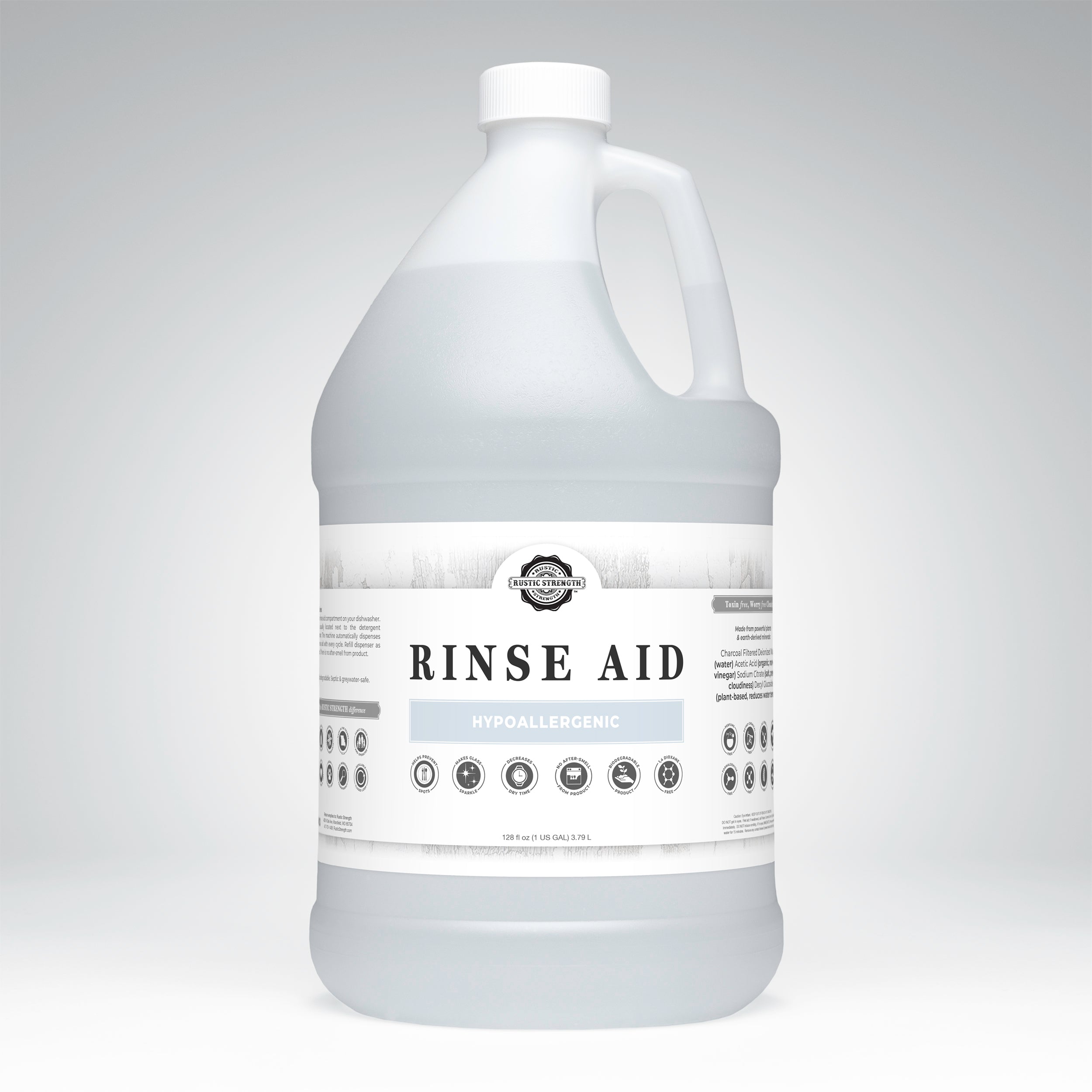 Dynamic Rinse Aid Non-Toxic | Natural Rinse Aid for Automatic Dishwashers | Unscented ...
