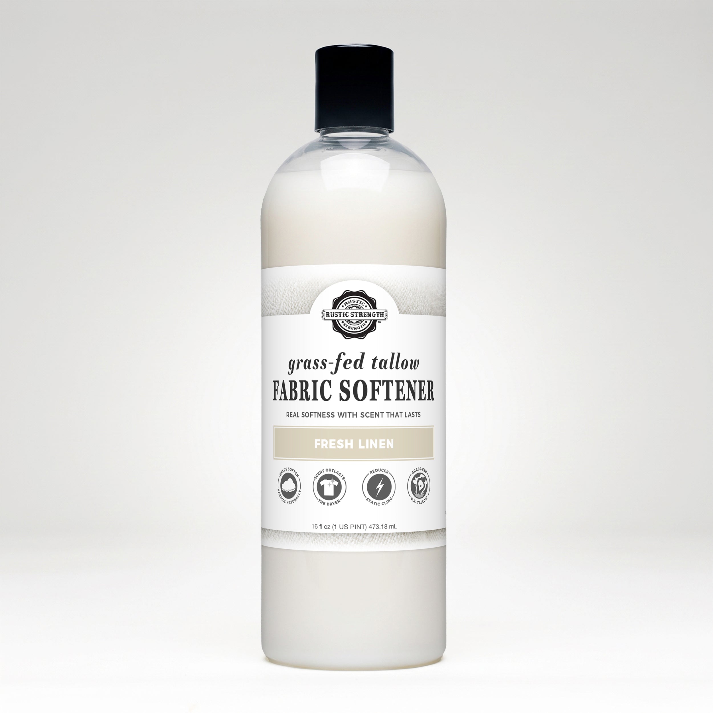 Tallow Fabric Softener | Fresh Linen - Rustic Strength