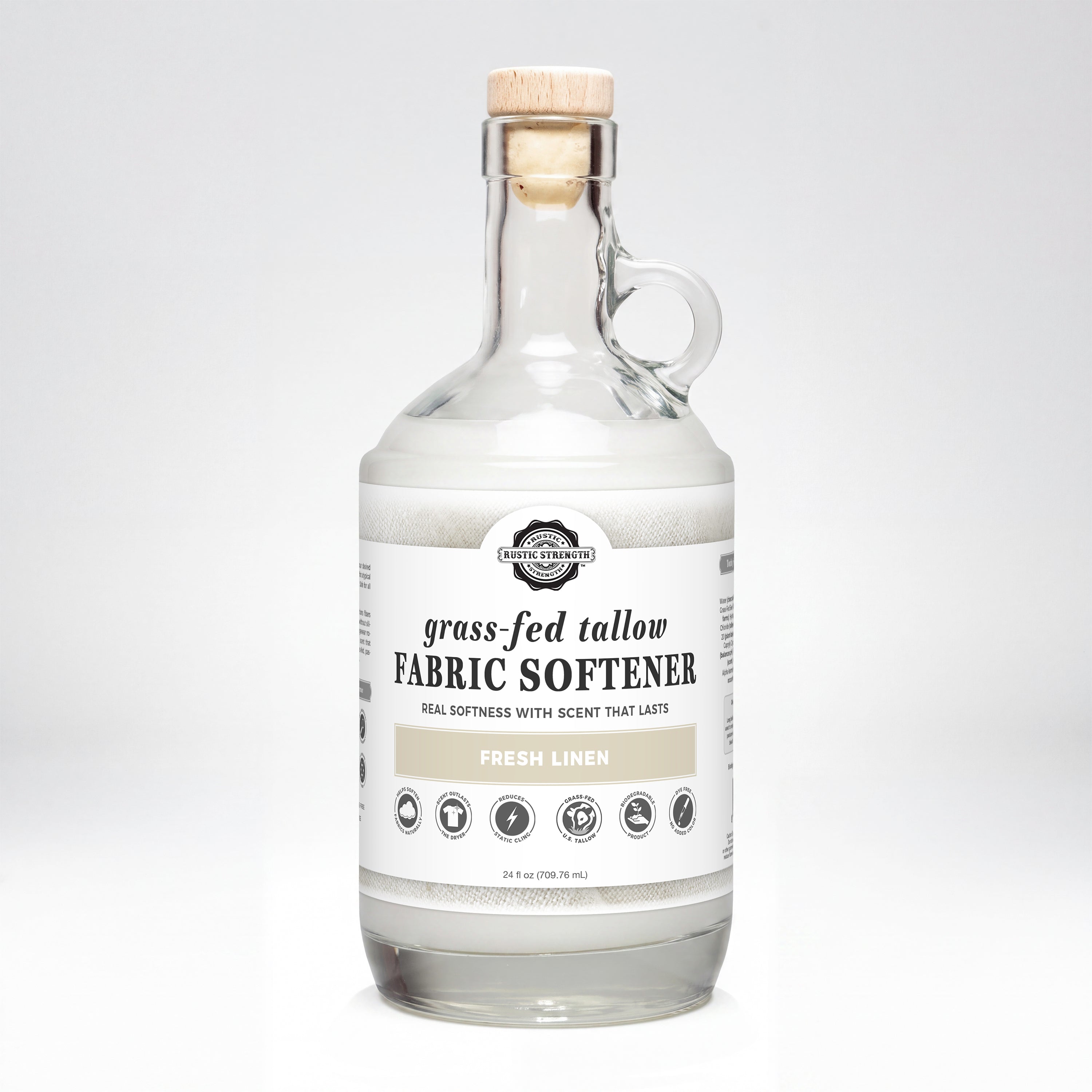 Tallow Fabric Softener | Fresh Linen - Rustic Strength