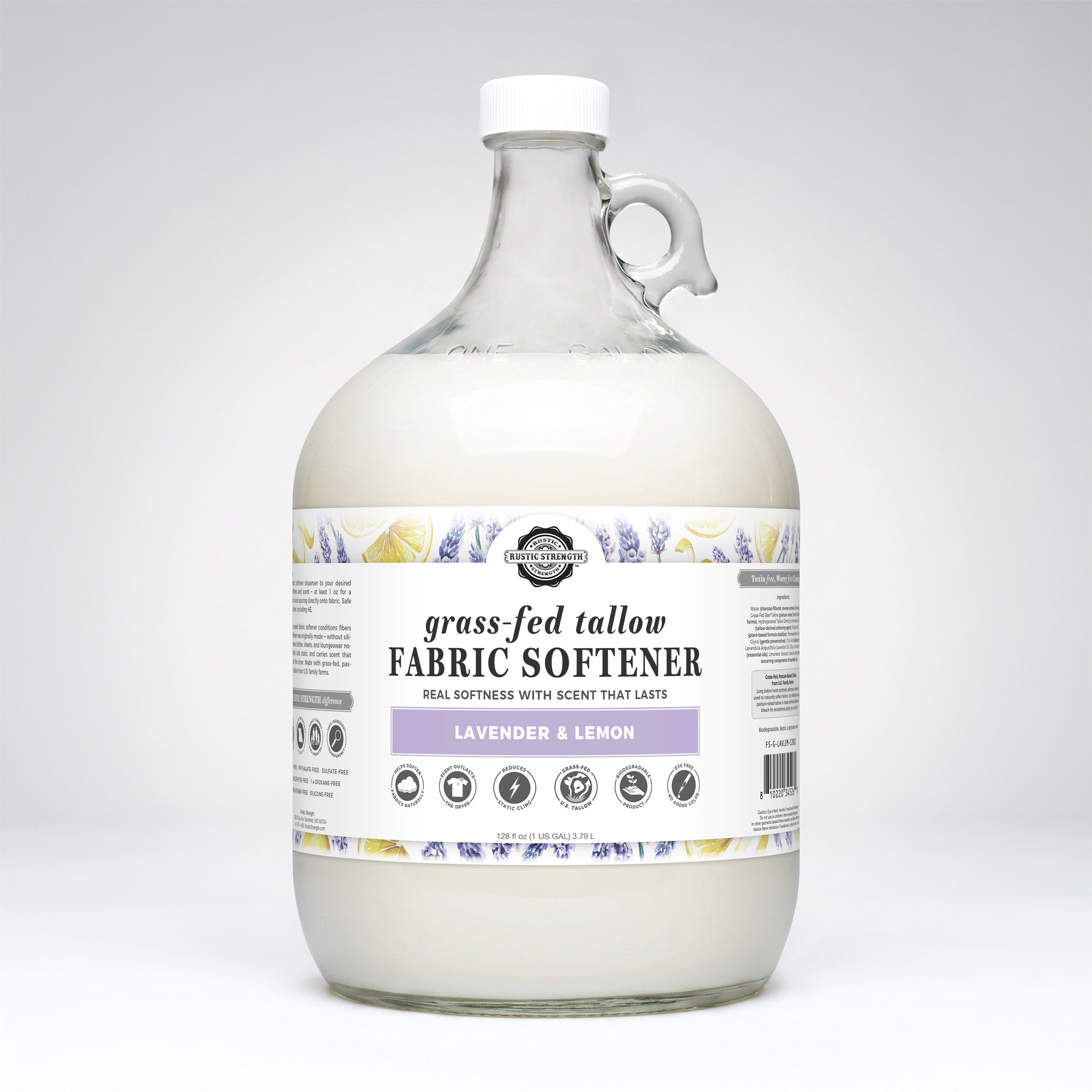 Tallow Fabric Softener | Lavender & Lemon - Rustic Strength