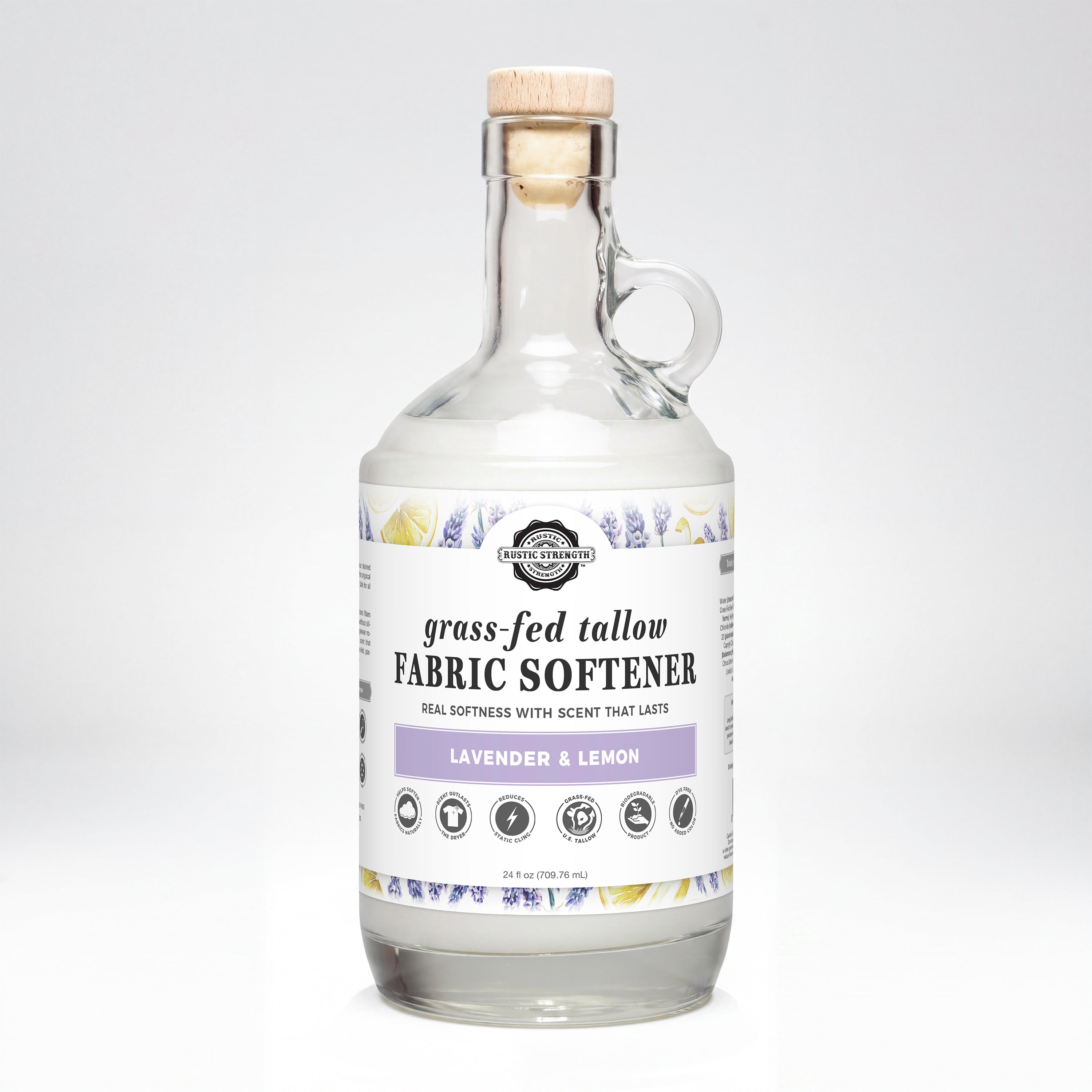 Tallow Fabric Softener | Lavender & Lemon - Rustic Strength