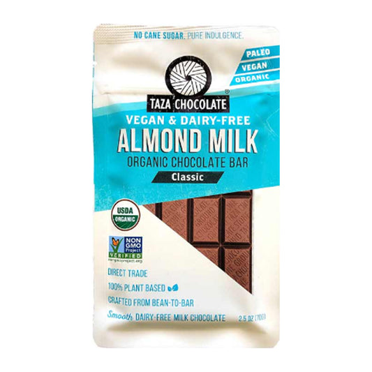 Almond Milk Chocolate | Taza Organic | Bar 2.5 oz