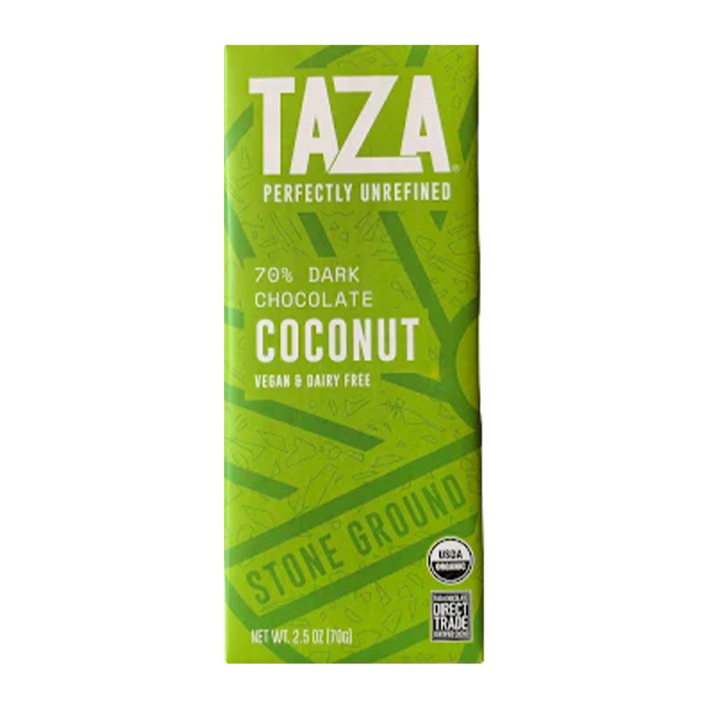 Dark Chocolate | Taza Organic | Coconut 70% 2.5 oz