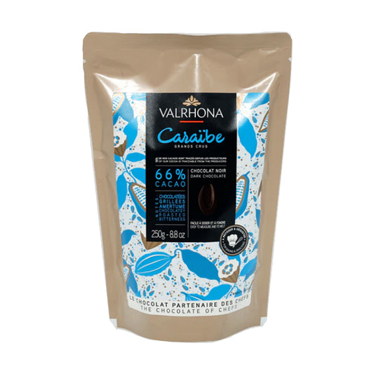 Baking Chocolate | Valrhona | Feves Caraibe 66% 250g