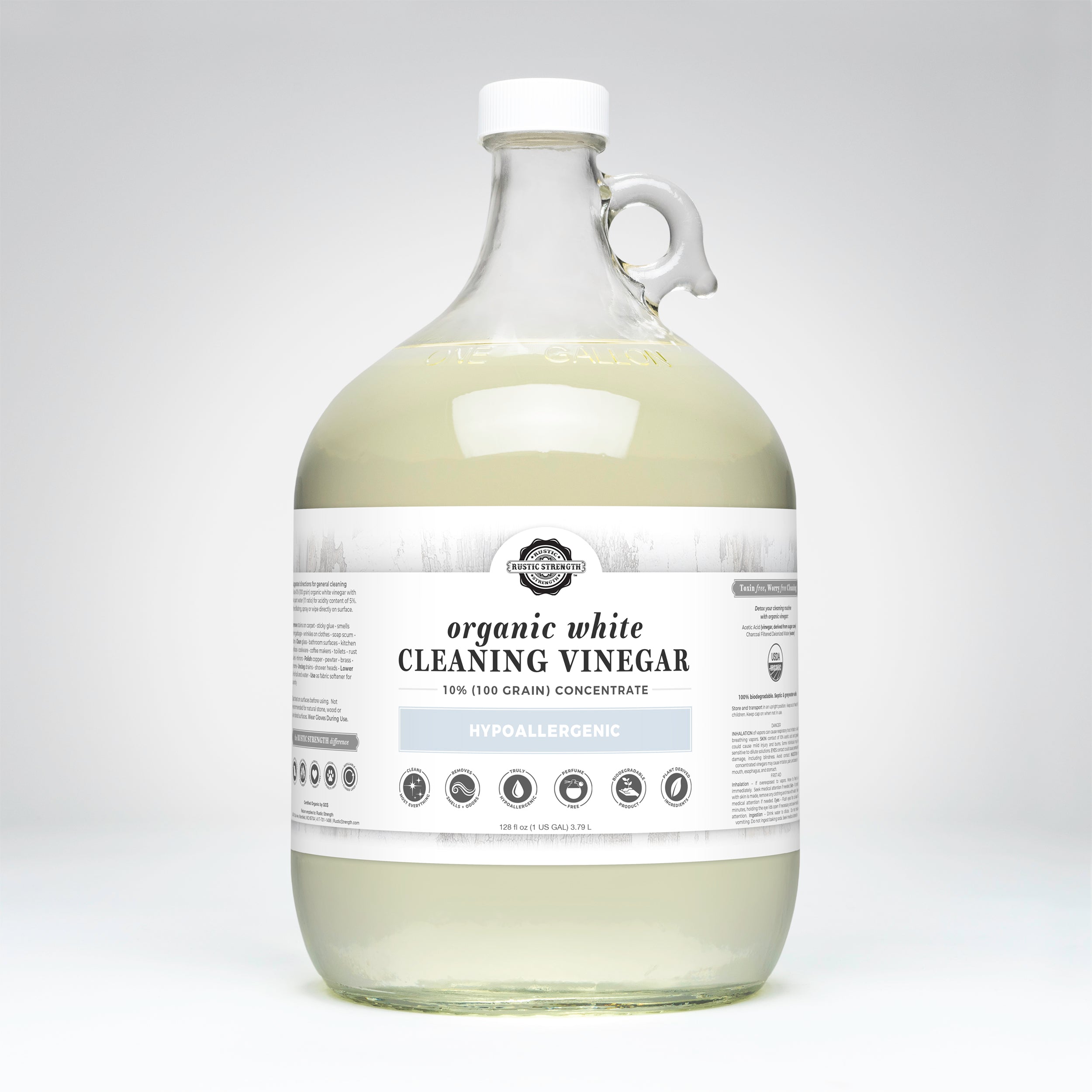 Organic White Cleaning Vinegar Concentrate | 10% (100 grain)