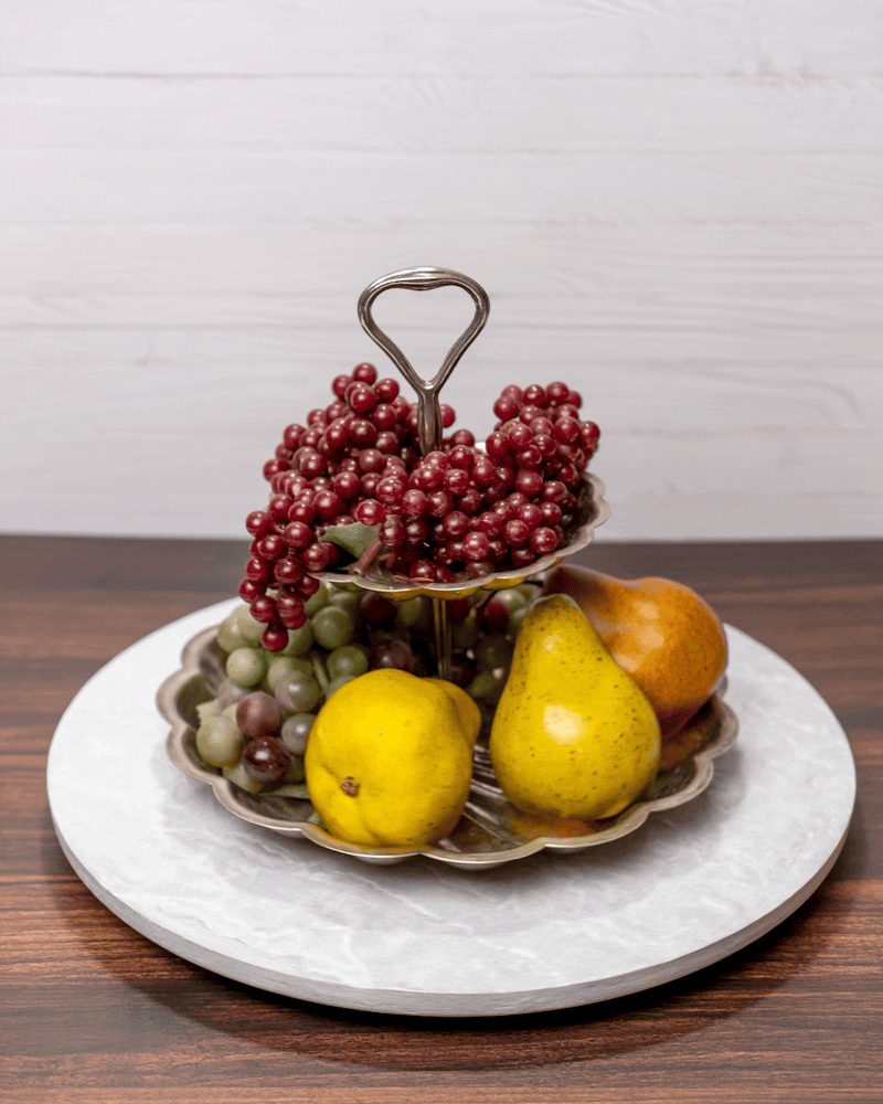 Concrete Lazy Susan | Ash | 15" diameter