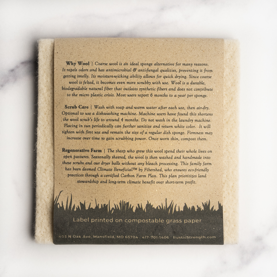 Sustainable Wool Scrub – Rustic Strength