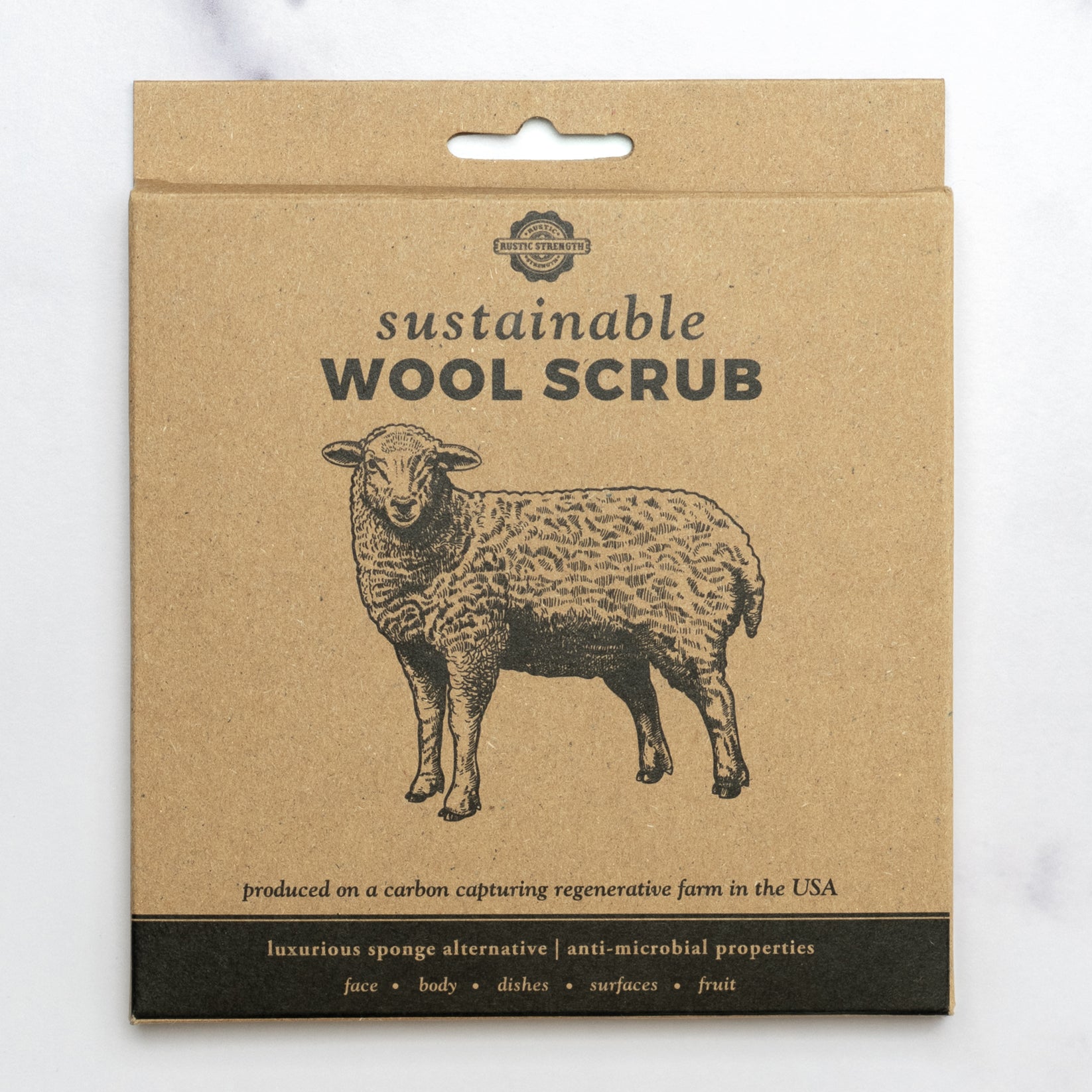 Sustainable Wool Scrub – Rustic Strength