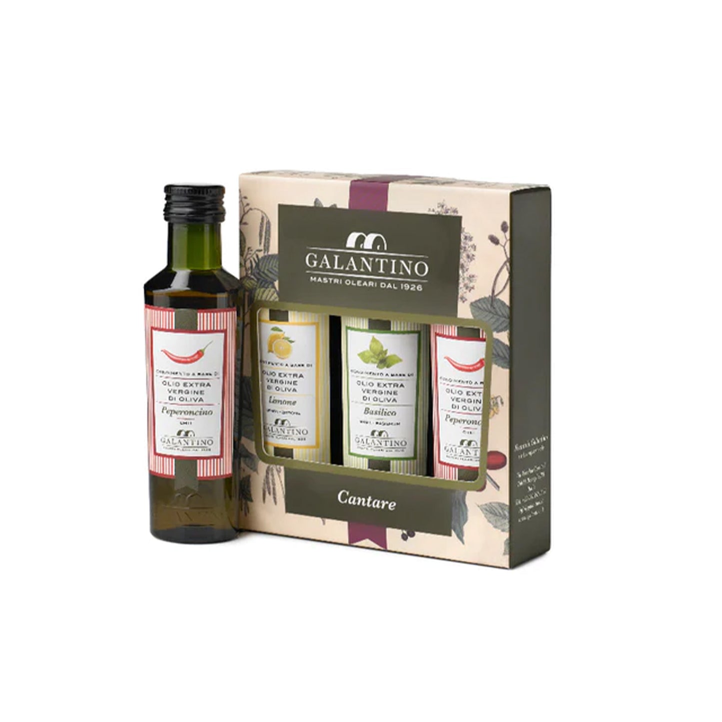 Extra Virgin Olive Oil | Frantoio Galantino | Cantare Gift Set ( 3 pk 100 ml )