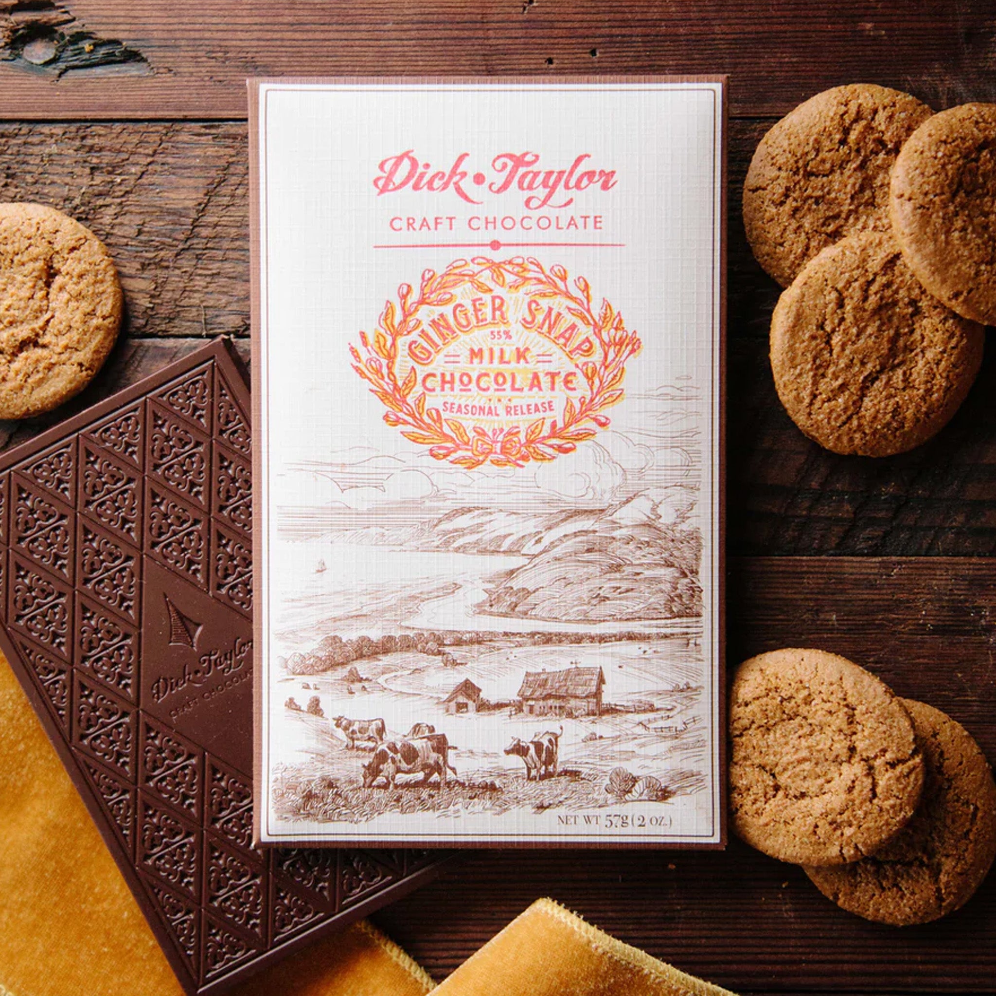 Milk Chocolate | Dick Taylor | Ginger Snap 55% 2 oz
