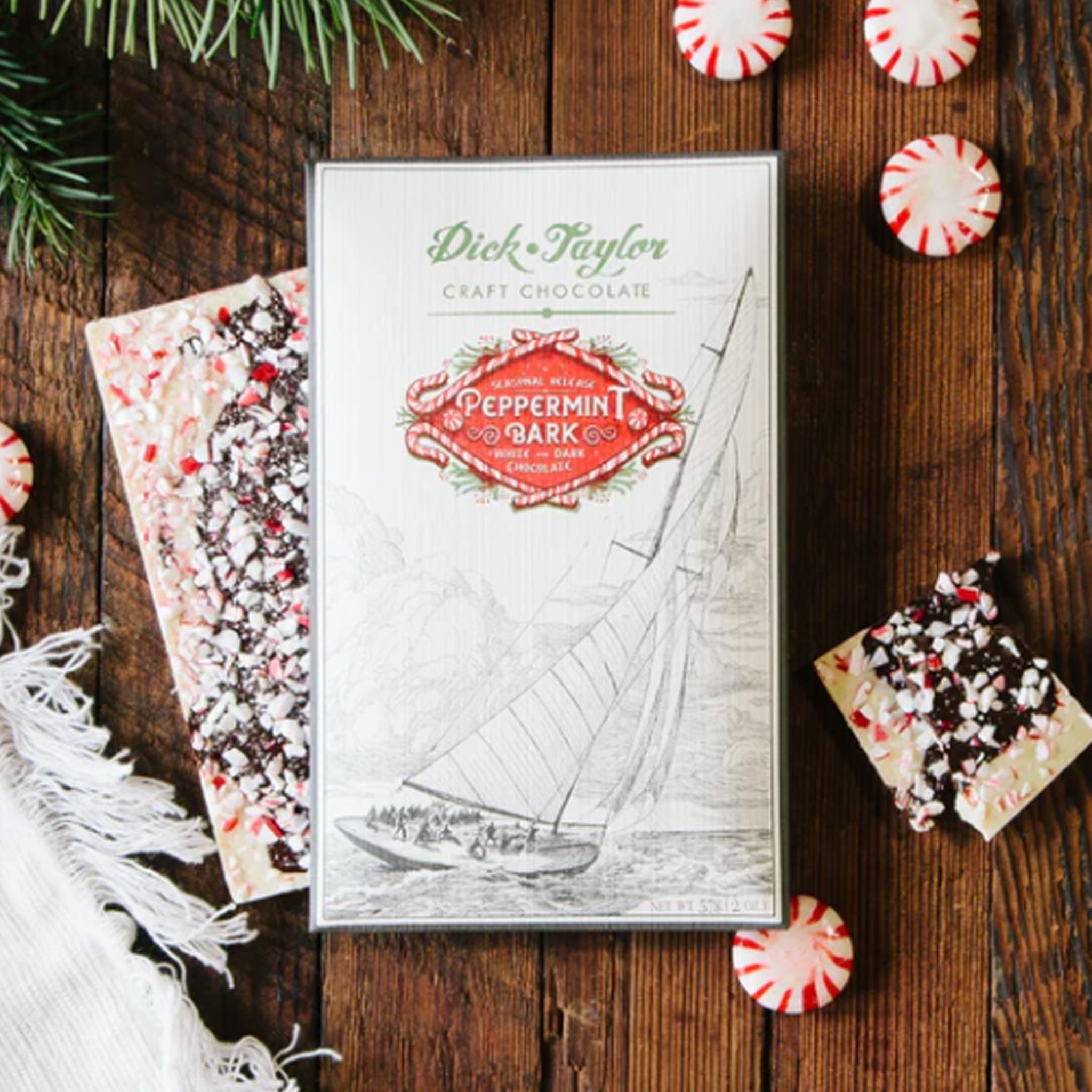 Chocolate | Dick Taylor | Peppermint Bark 2 oz