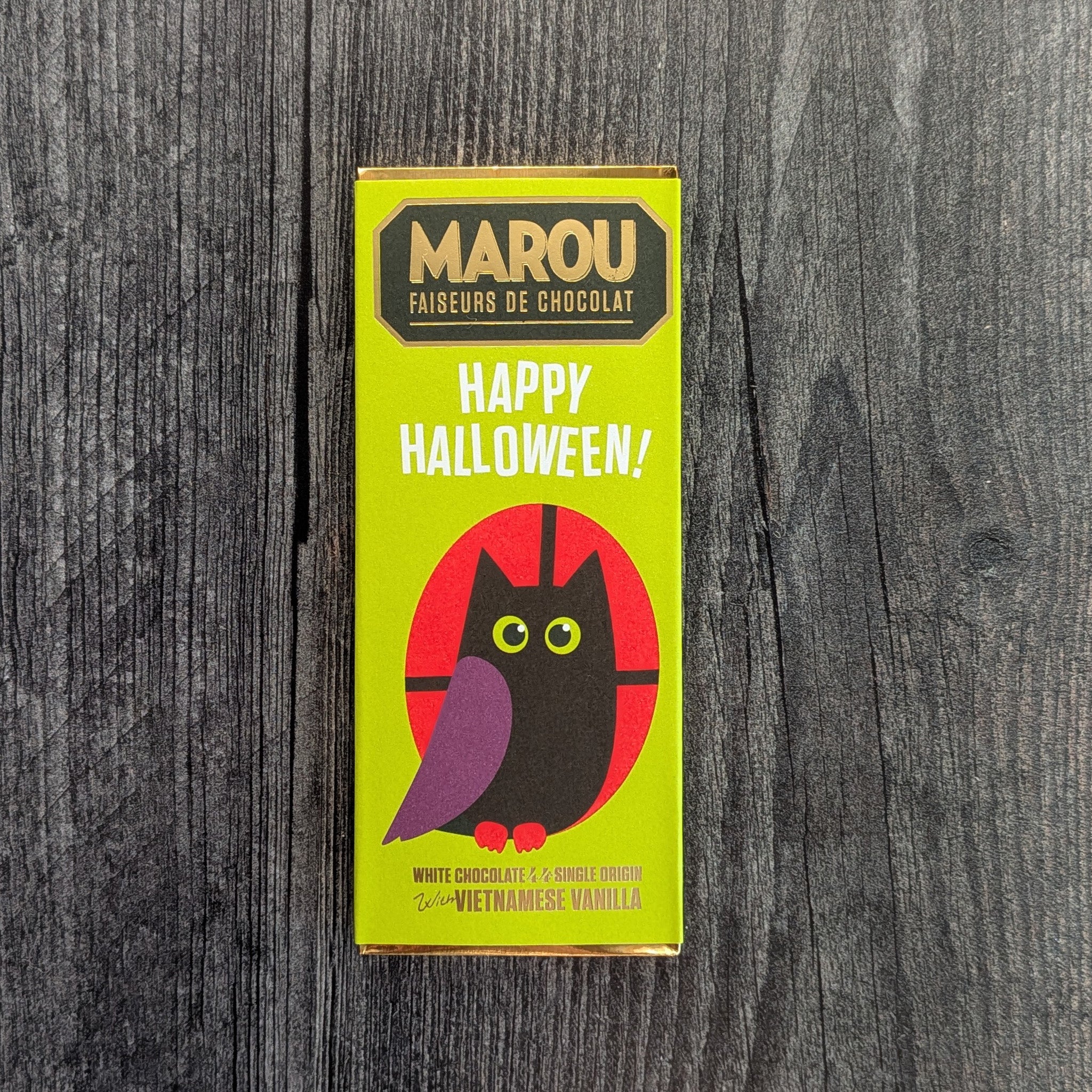 White Chocolate | Marou | Vietnamese Vanilla 44% Mini (Spooky Owl) 24g