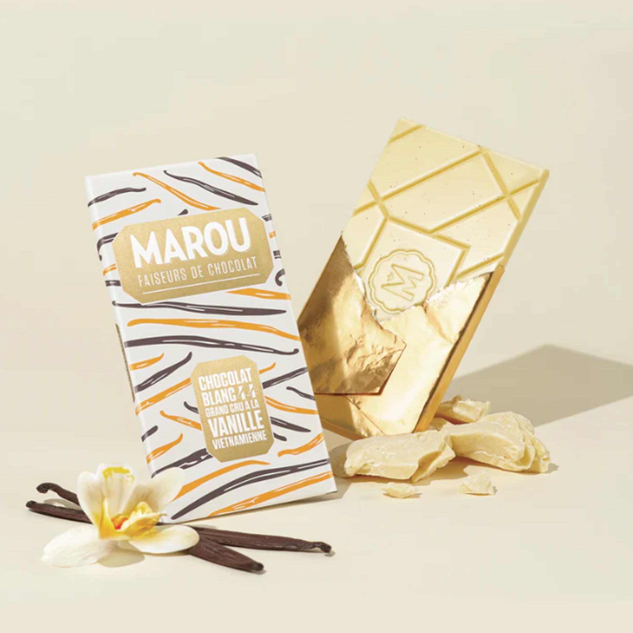 White Chocolate | Marou | Vietnamese Vanilla 44% Mini (Spooky Owl) 24g