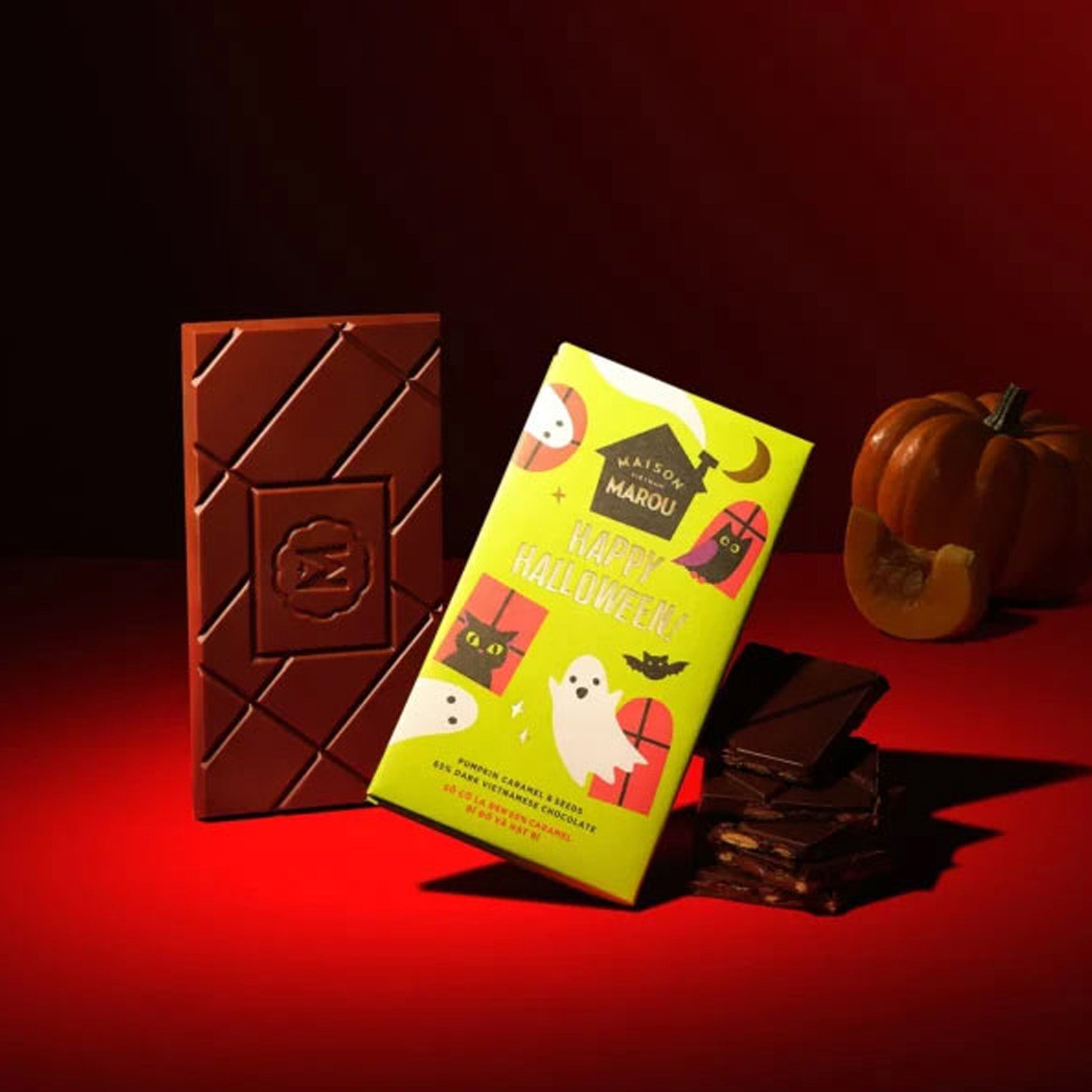 Dark Chocolate | Marou | Pumpkin Seeds & Caramel 65% Bar 100g