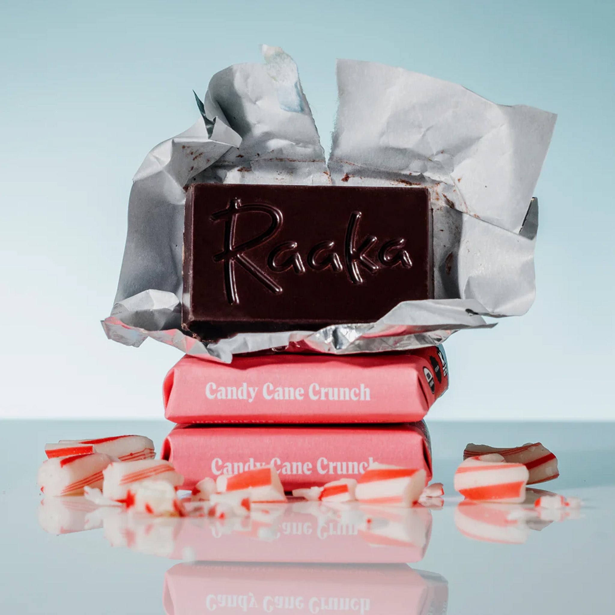 Dark Chocolate | Raaka | Candy Cane Crunch Minis (12 ct) 3.4oz